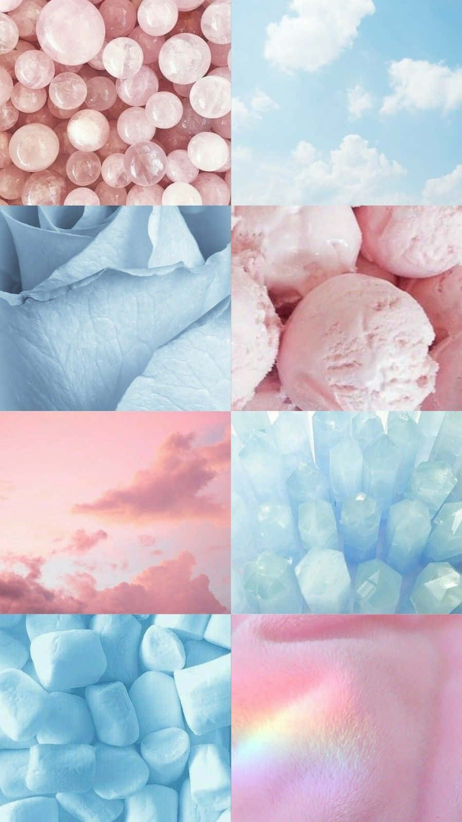 Blue And Pink Collage Background