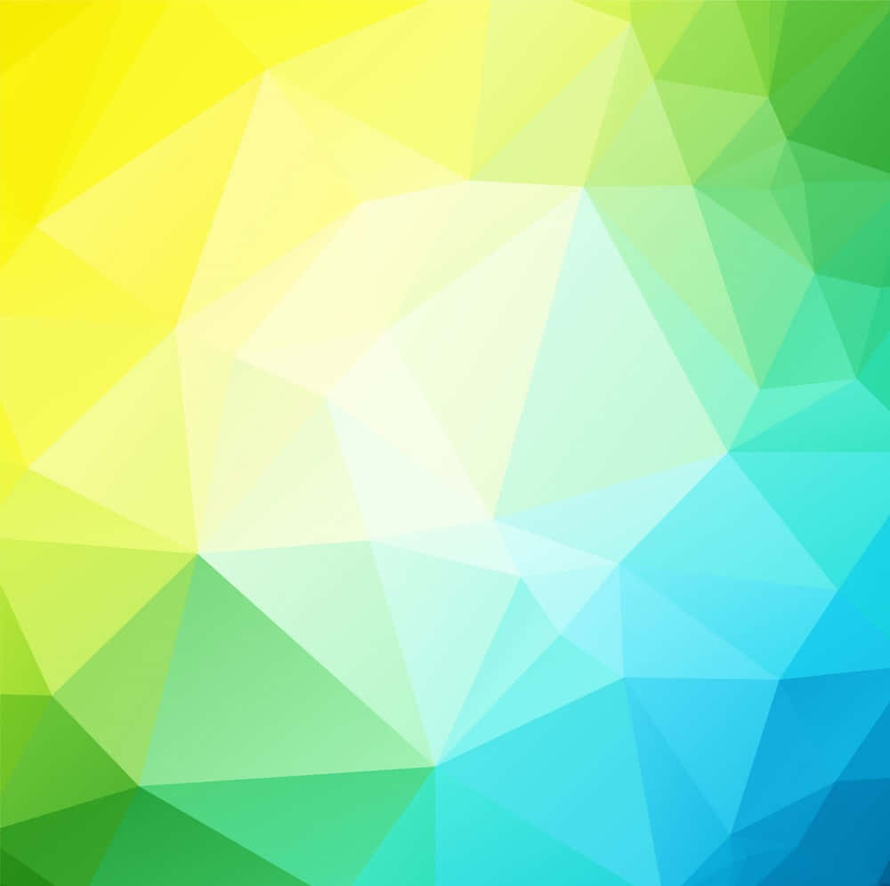 Blue And Yellow Background With Green In Different Tones