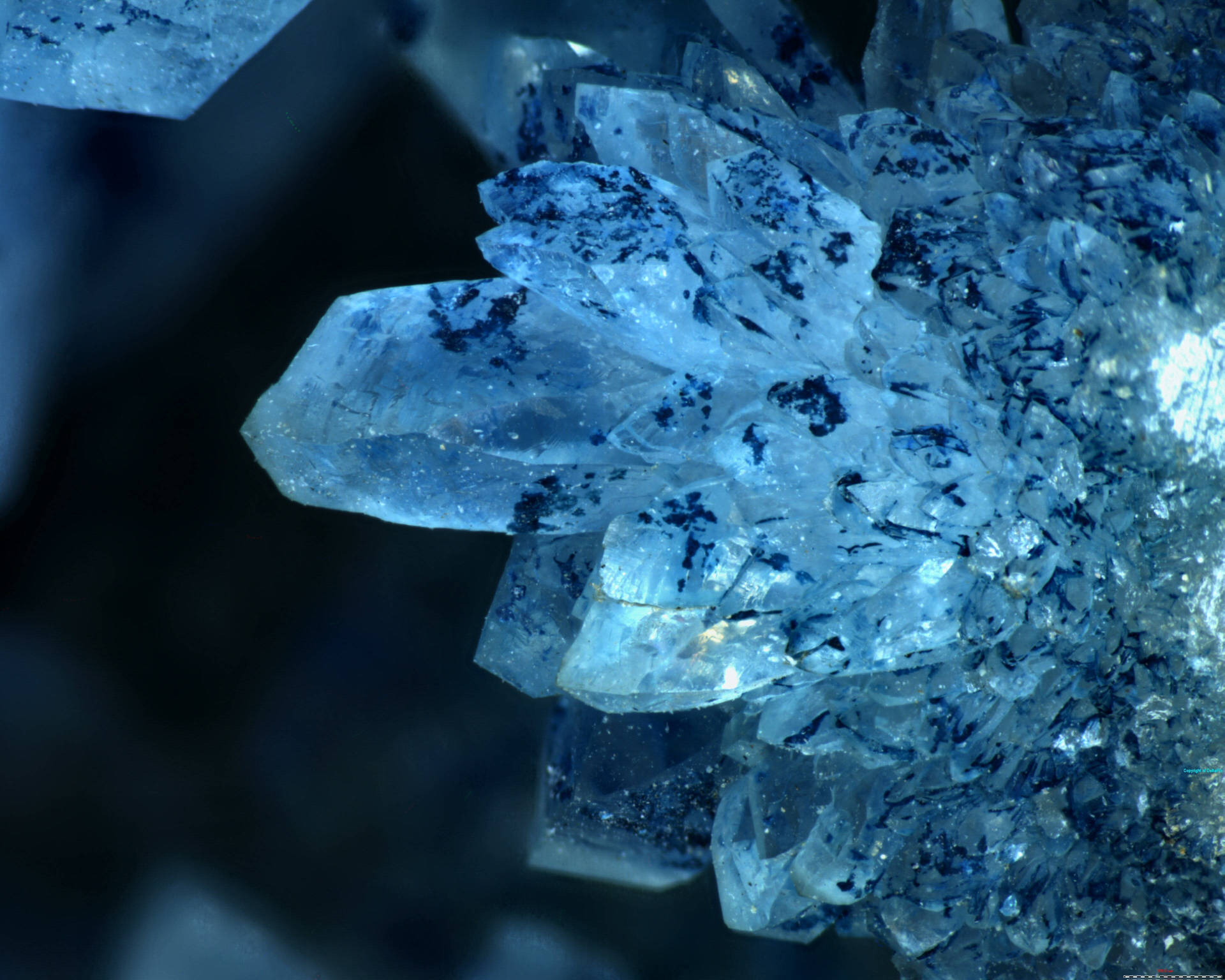 Blue Crystal Mineral Wallpaper