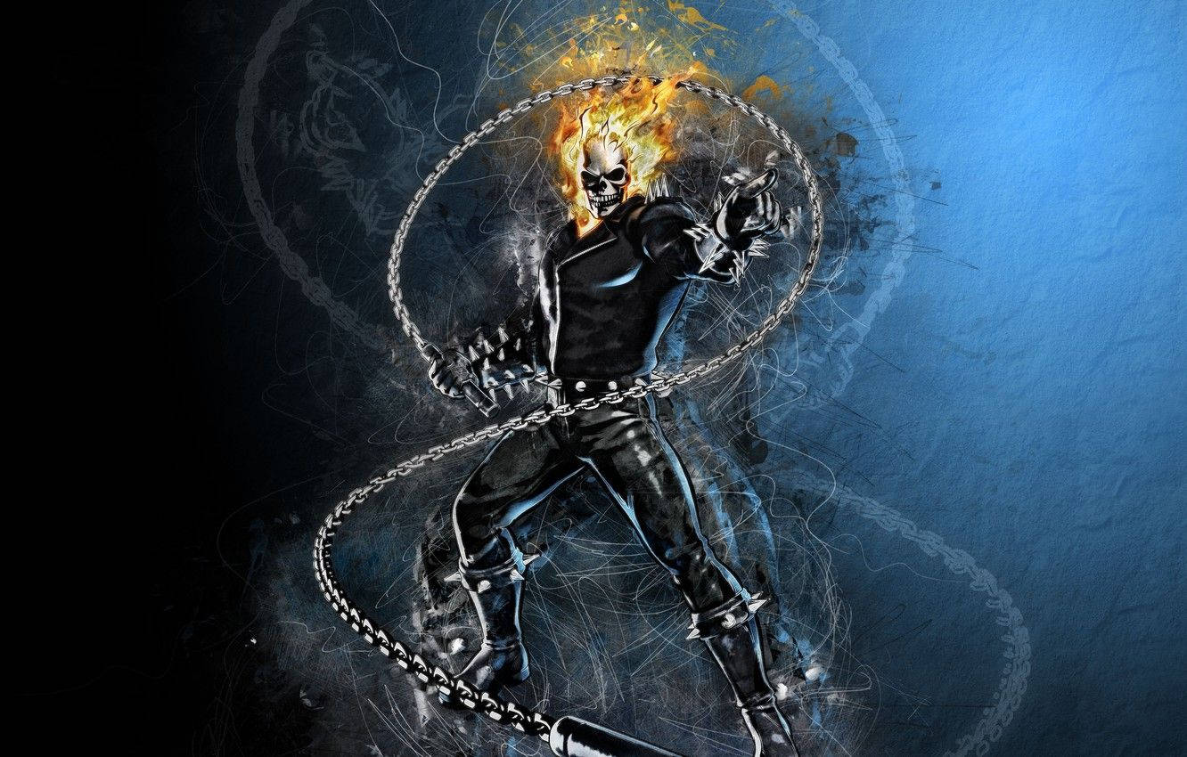 Blue Ghost Rider Chains Wallpaper
