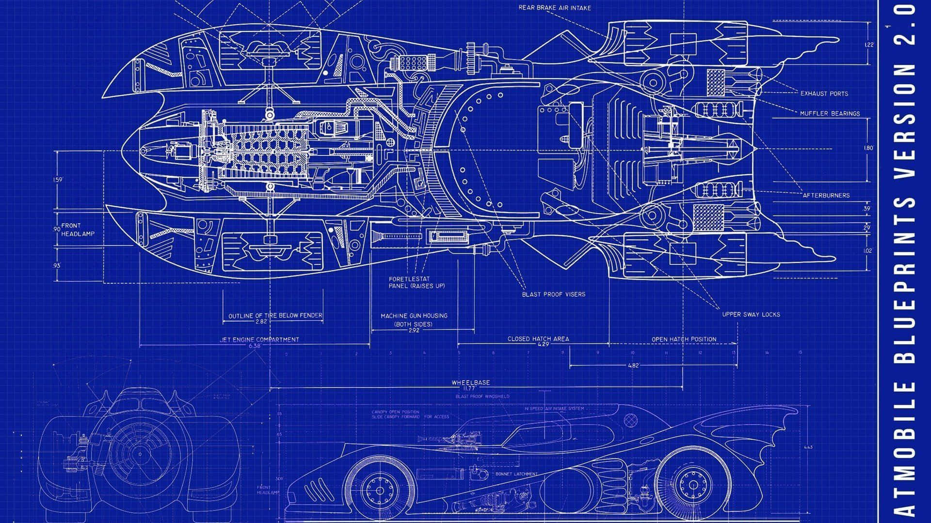 Blueprint Background Batmobile Blueprint Design