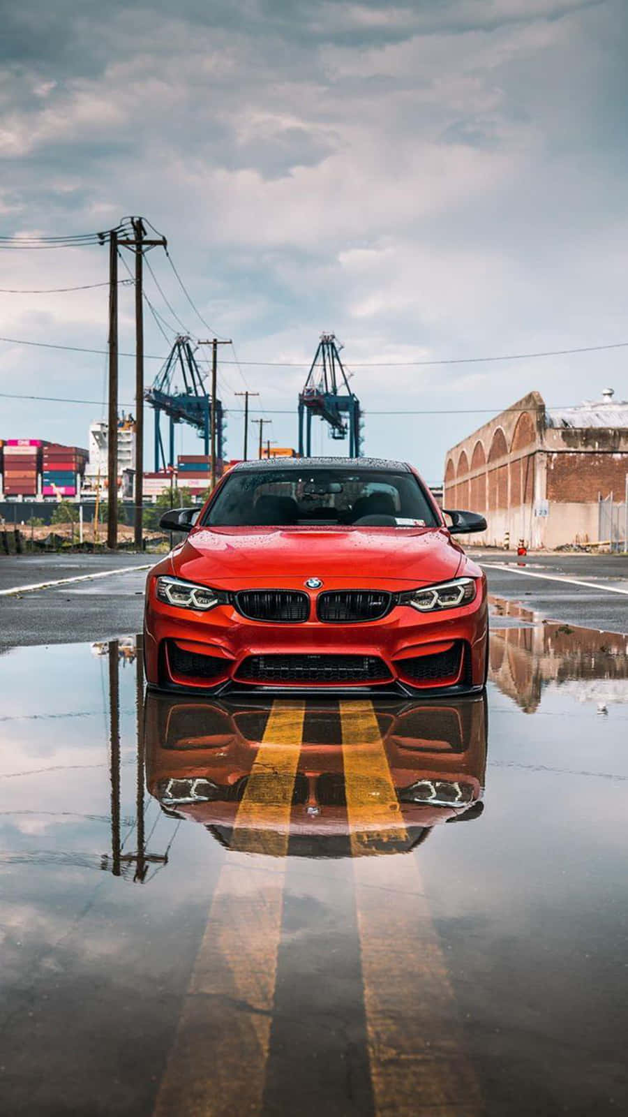 Bmw Background Red Car Reflection
