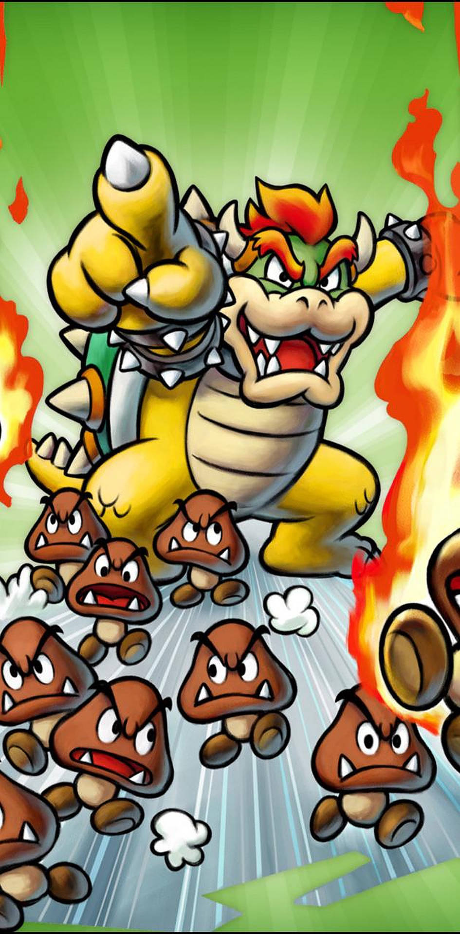 Bowser With Goombas Nintendo Characters Wallpaper