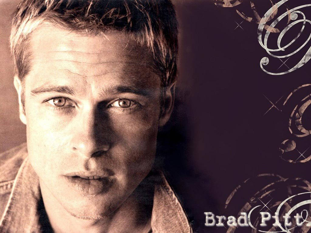 Brad Pitt Sporting a Vintage Look Wallpaper
