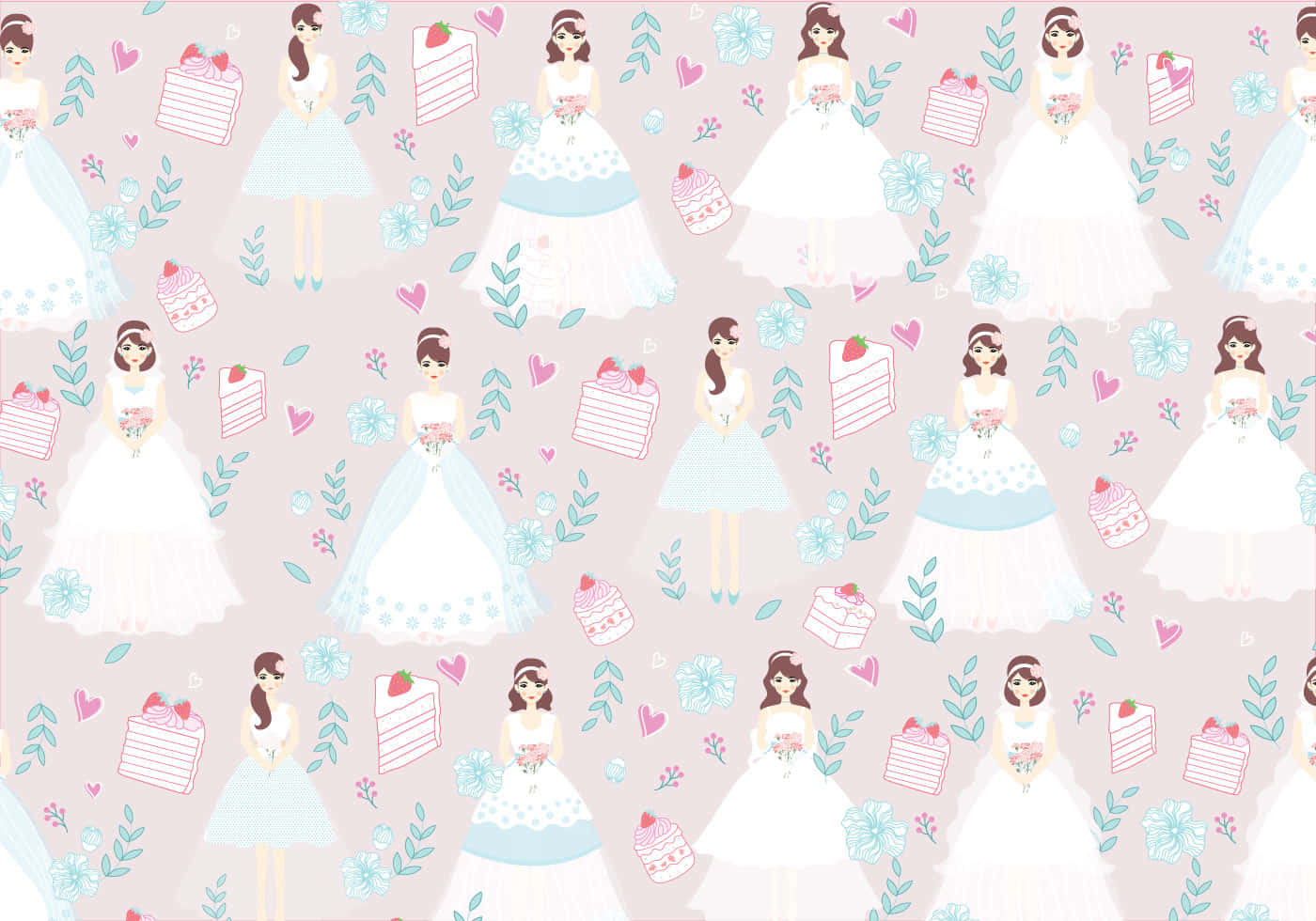 Bride And Bridesmaids Pattern Picture