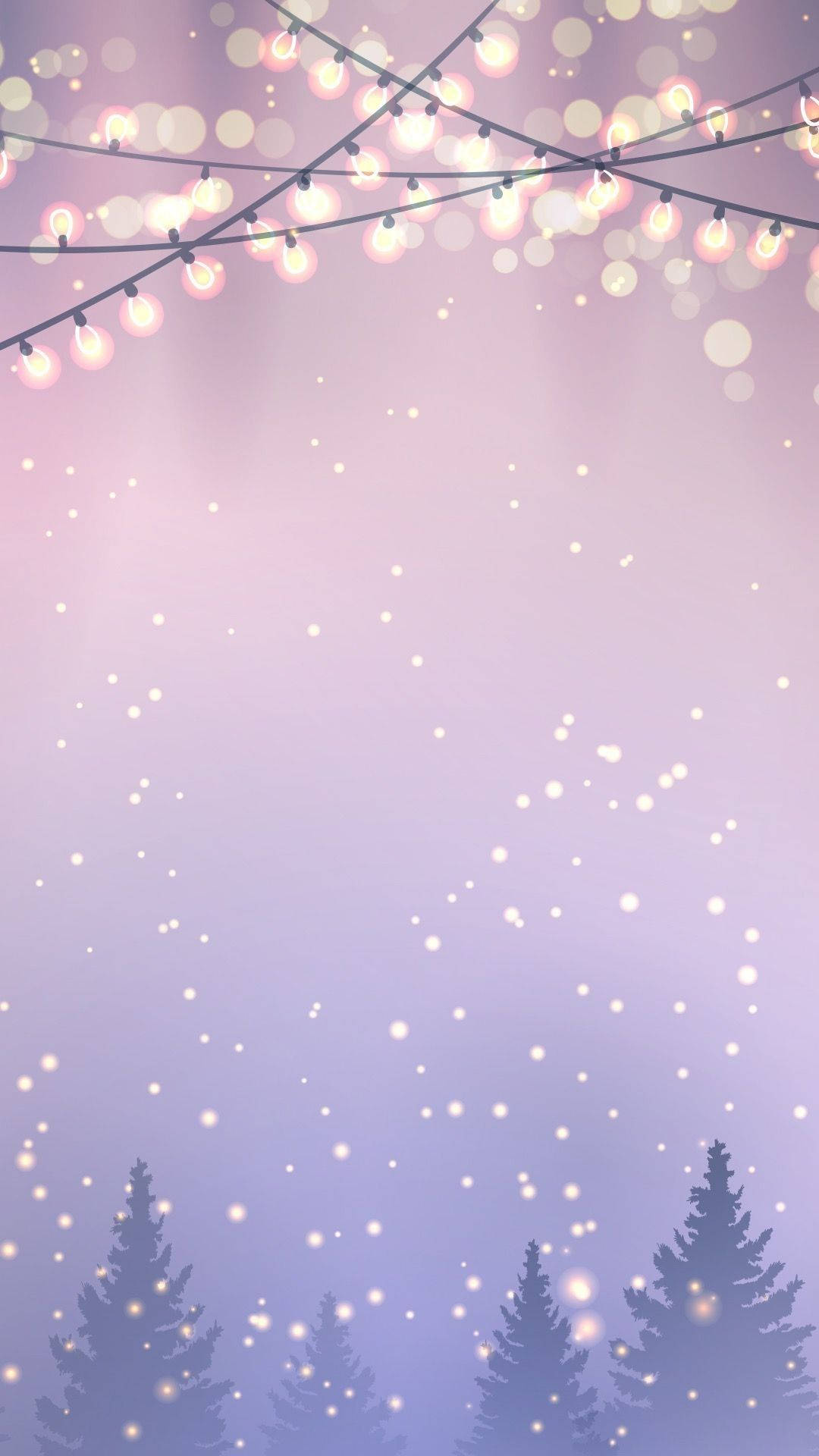 Bright Christmas Lights Phone Wallpaper
