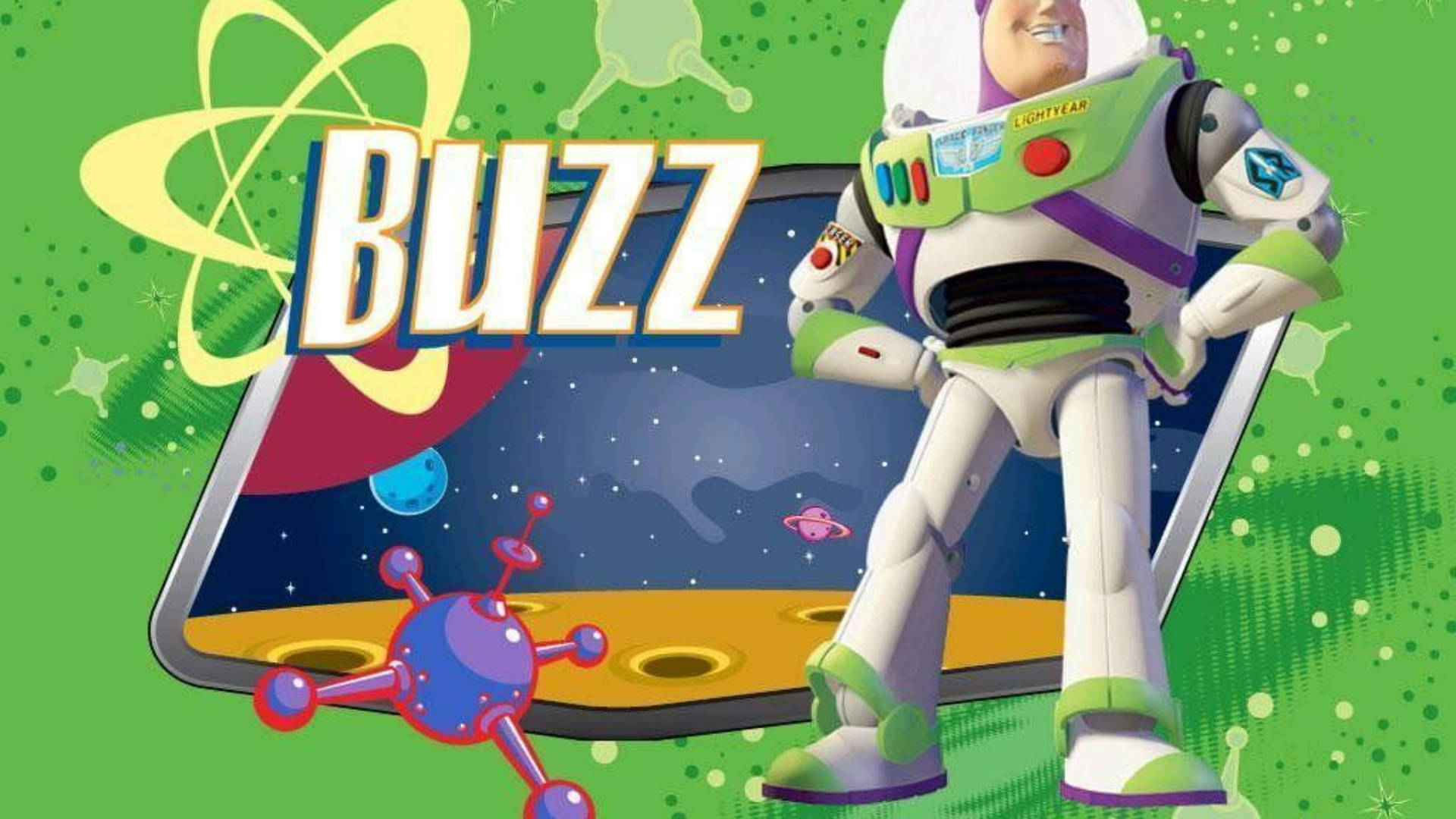 Buzz Lightyear animated series poster showcasing the Space Ranger in action Wallpaper