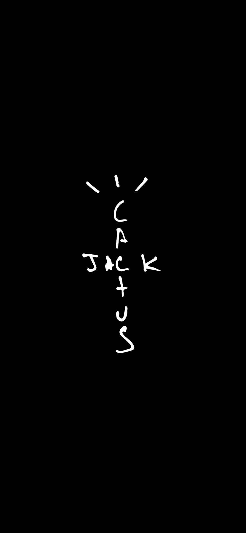 Cactus Jack Travis Scott Text Logo Black Aesthetic Wallpaper