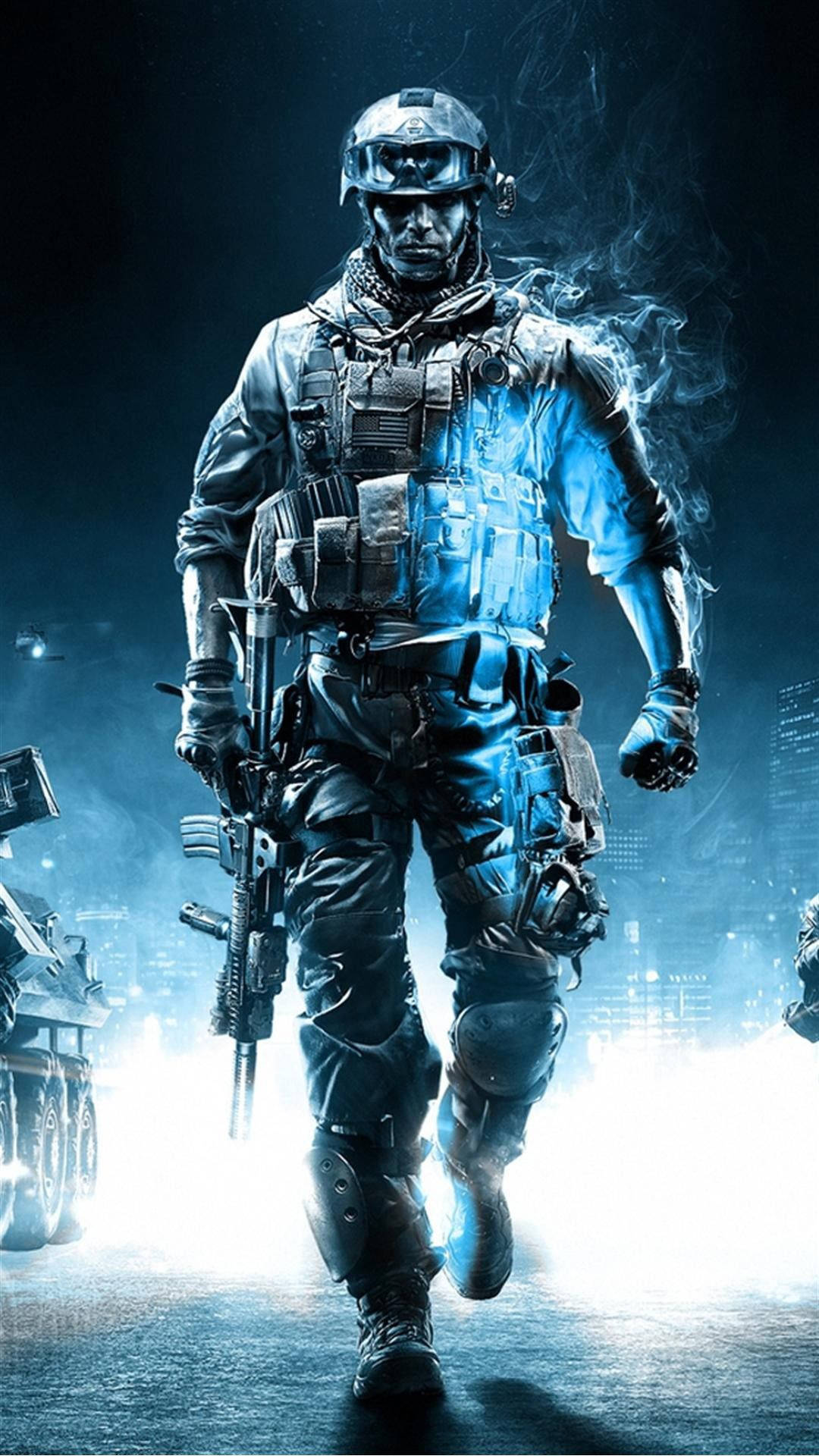 Call Of Duty Ghost Glowing Blue Wallpaper