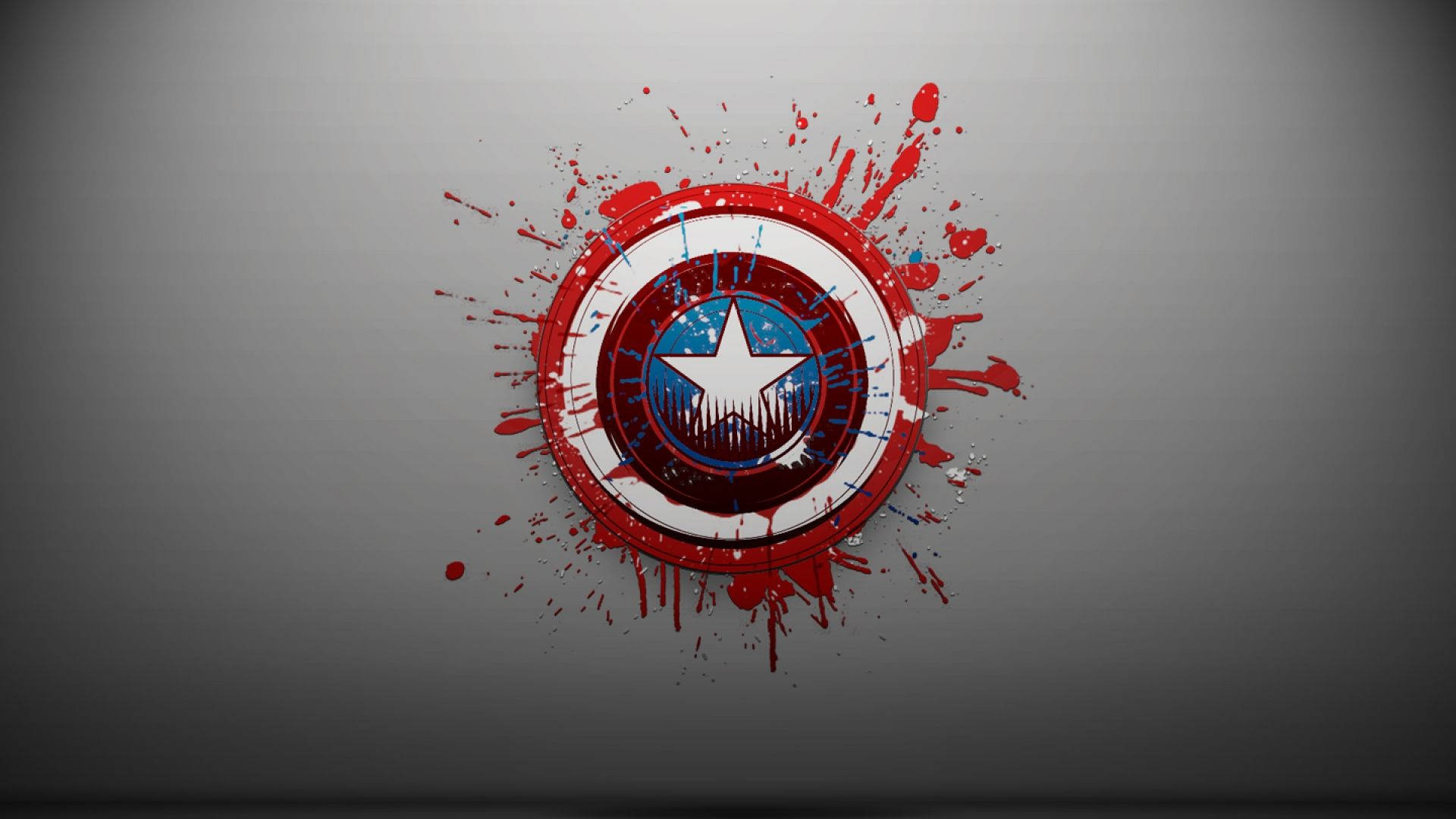 Captain America's Shield Splatter Graffiti Wallpaper