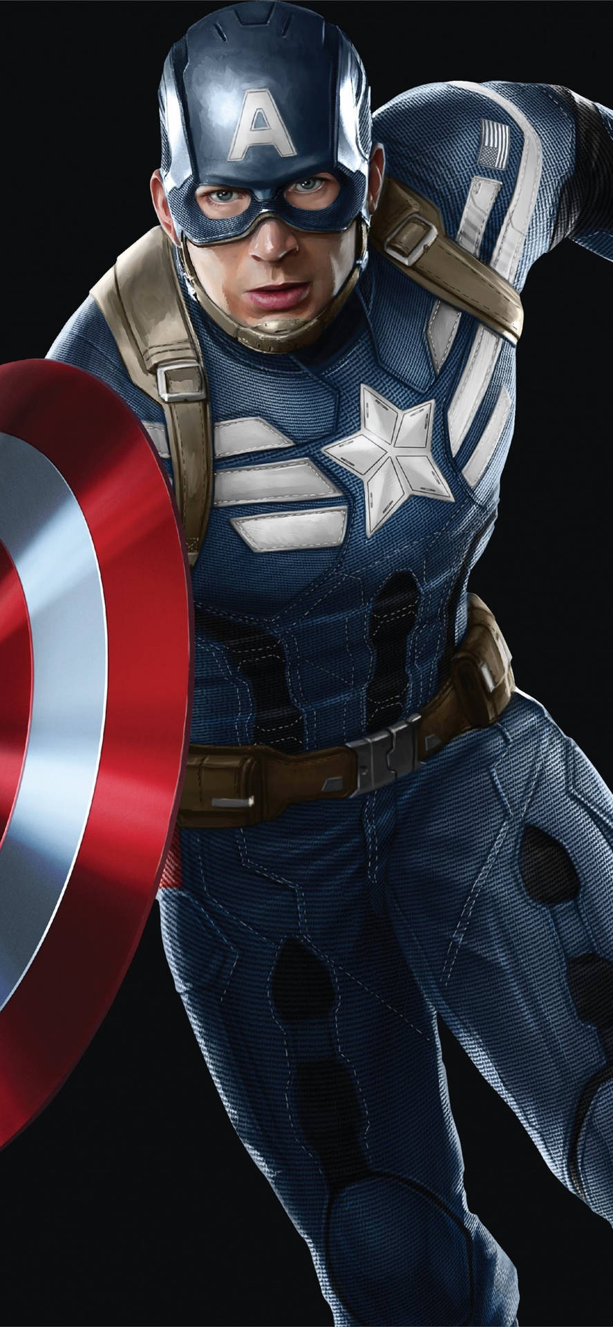 Captain America Superhero Running Shield Wallpaper