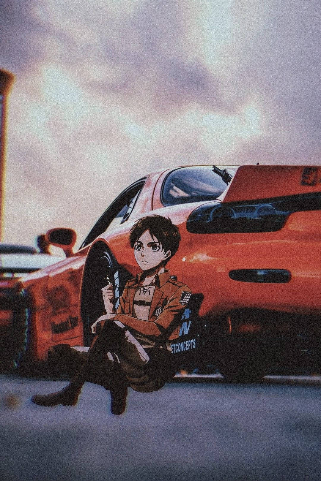 Car Anime Eren Yeager Wallpaper