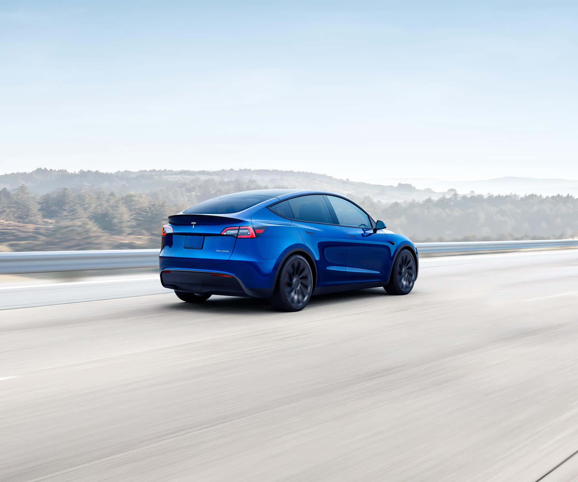 Blue Tesla Car Picture