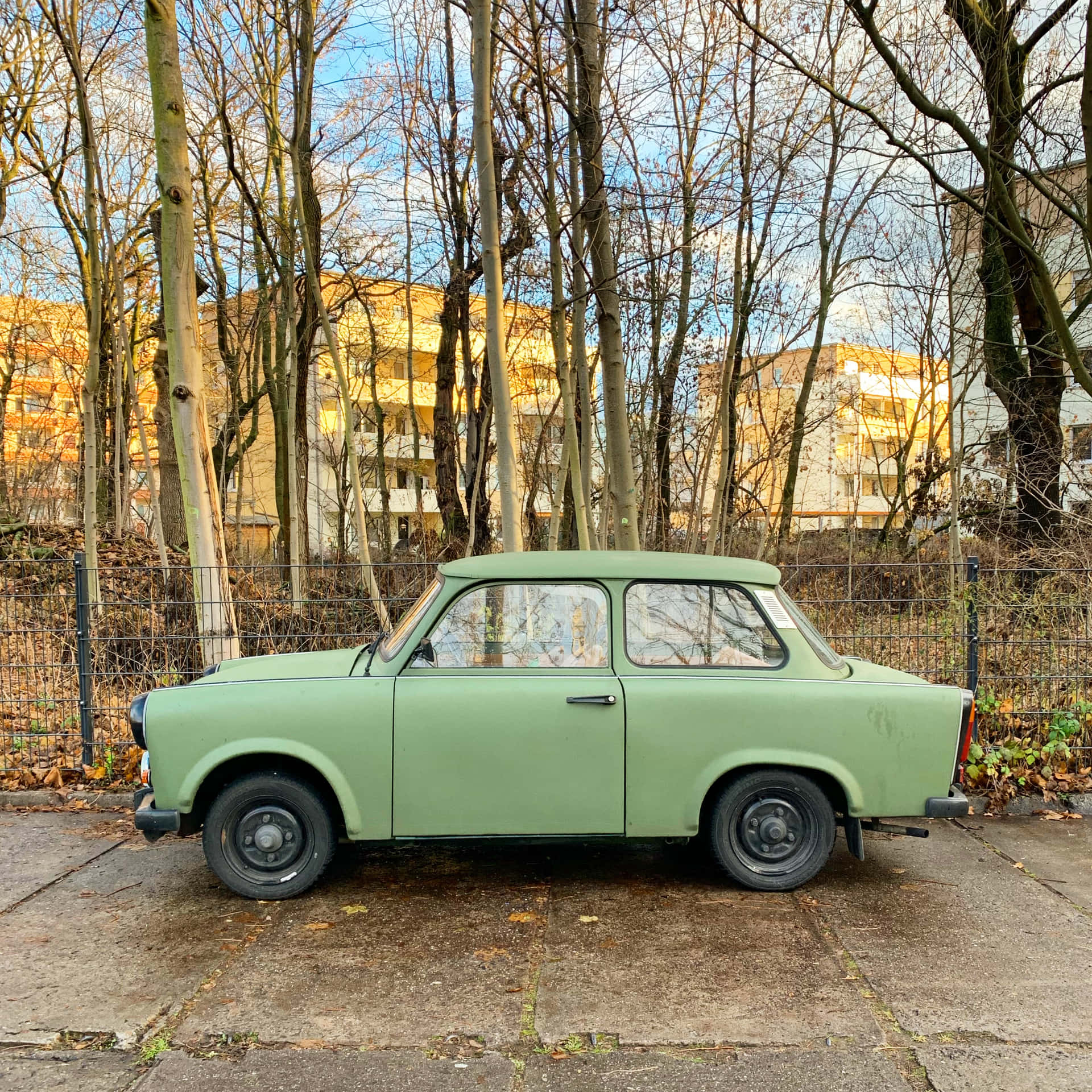 Pastel Green Trabant Car Picture