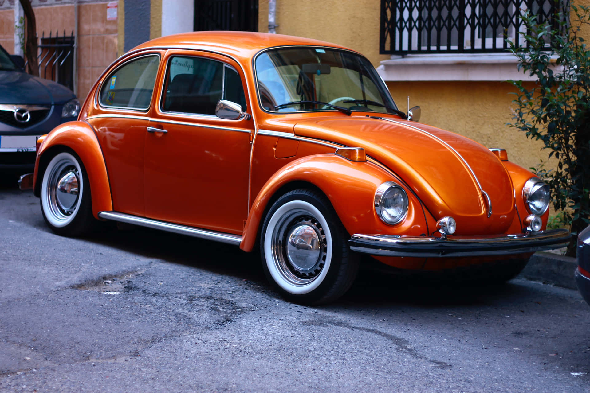 Orange Volkswagen Car Picture