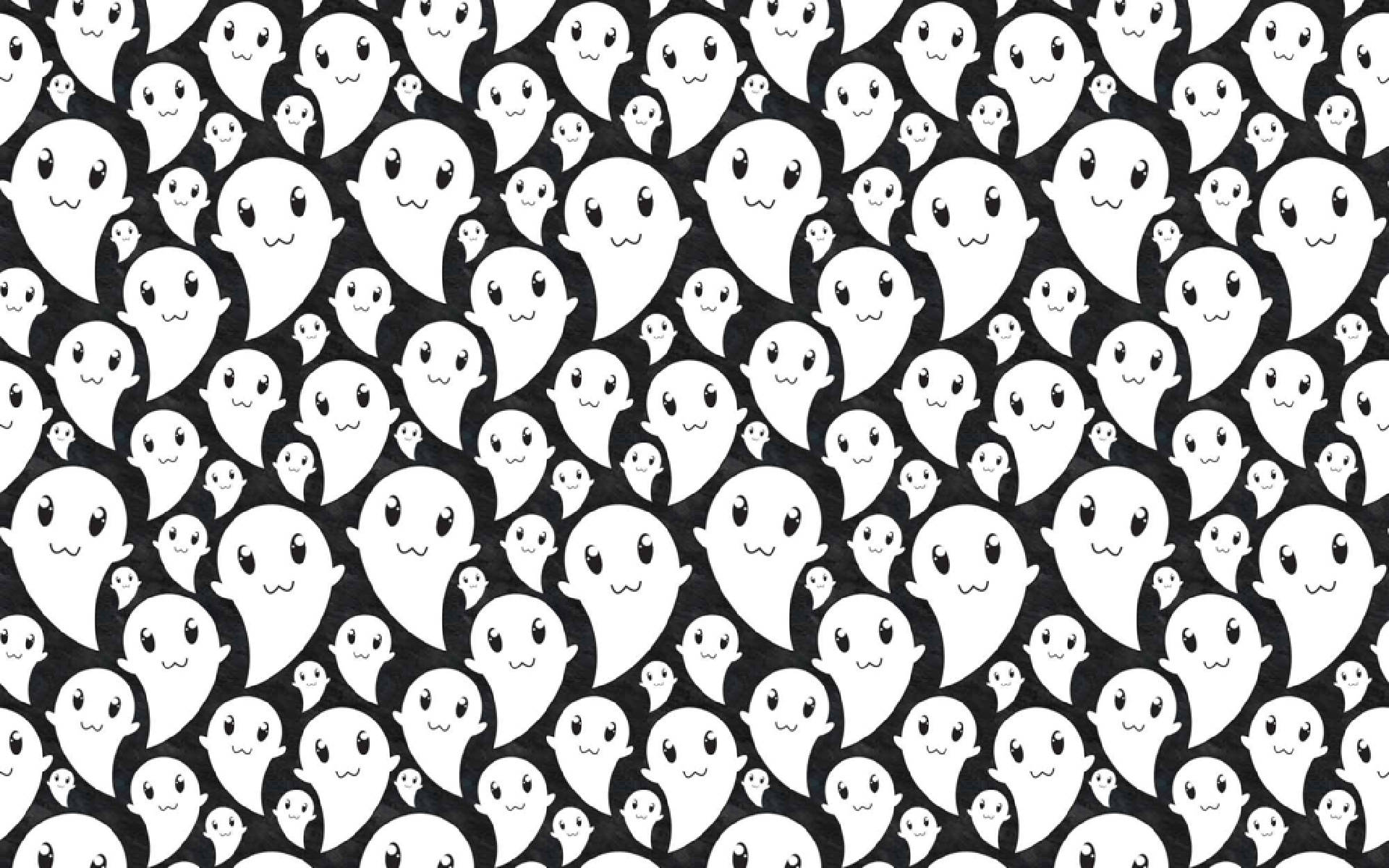 Cartoon Ghost Halloween Computer Wallpaper