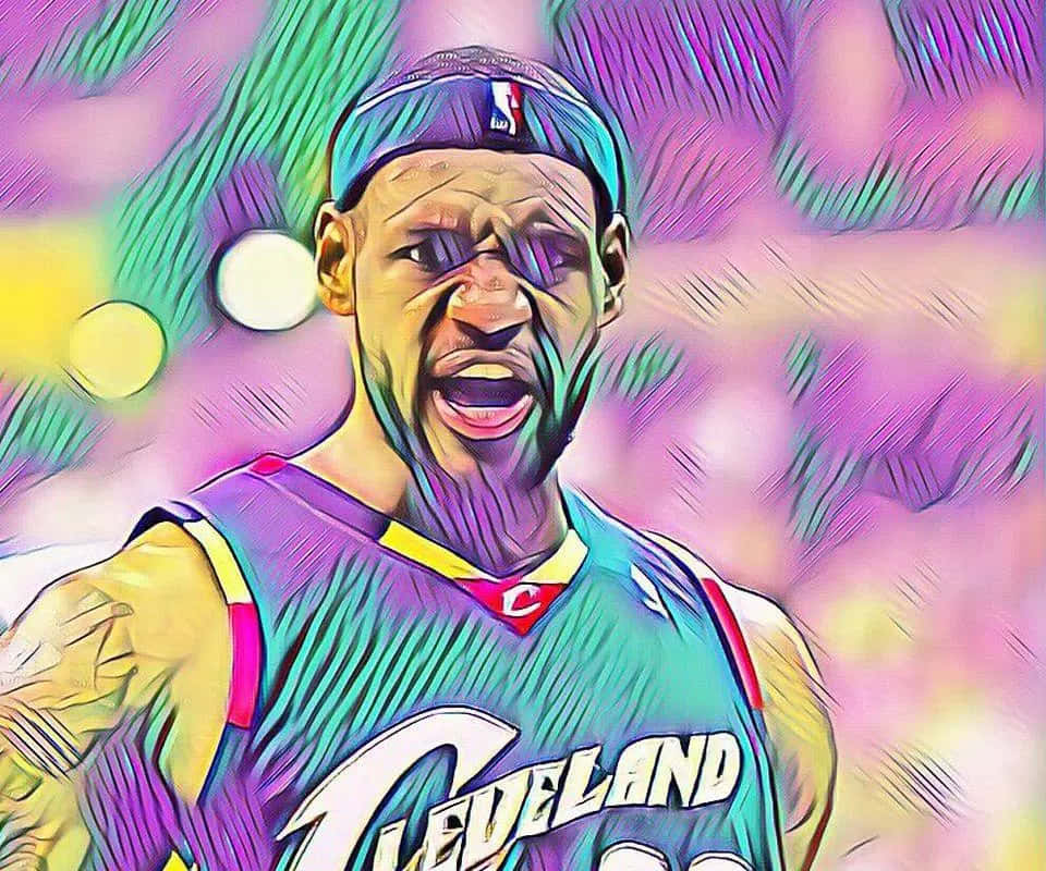 "Competition Time: Cartoon NBA Players Ready to Face-off" Wallpaper