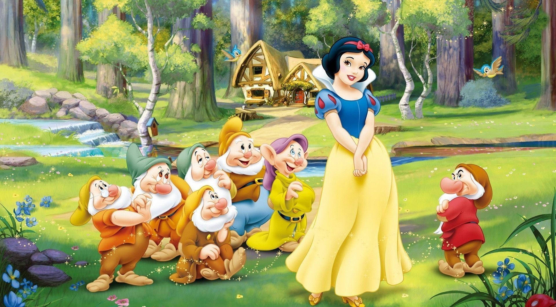 Cartoons Snow White And Seven Dwarfs Wallpaper