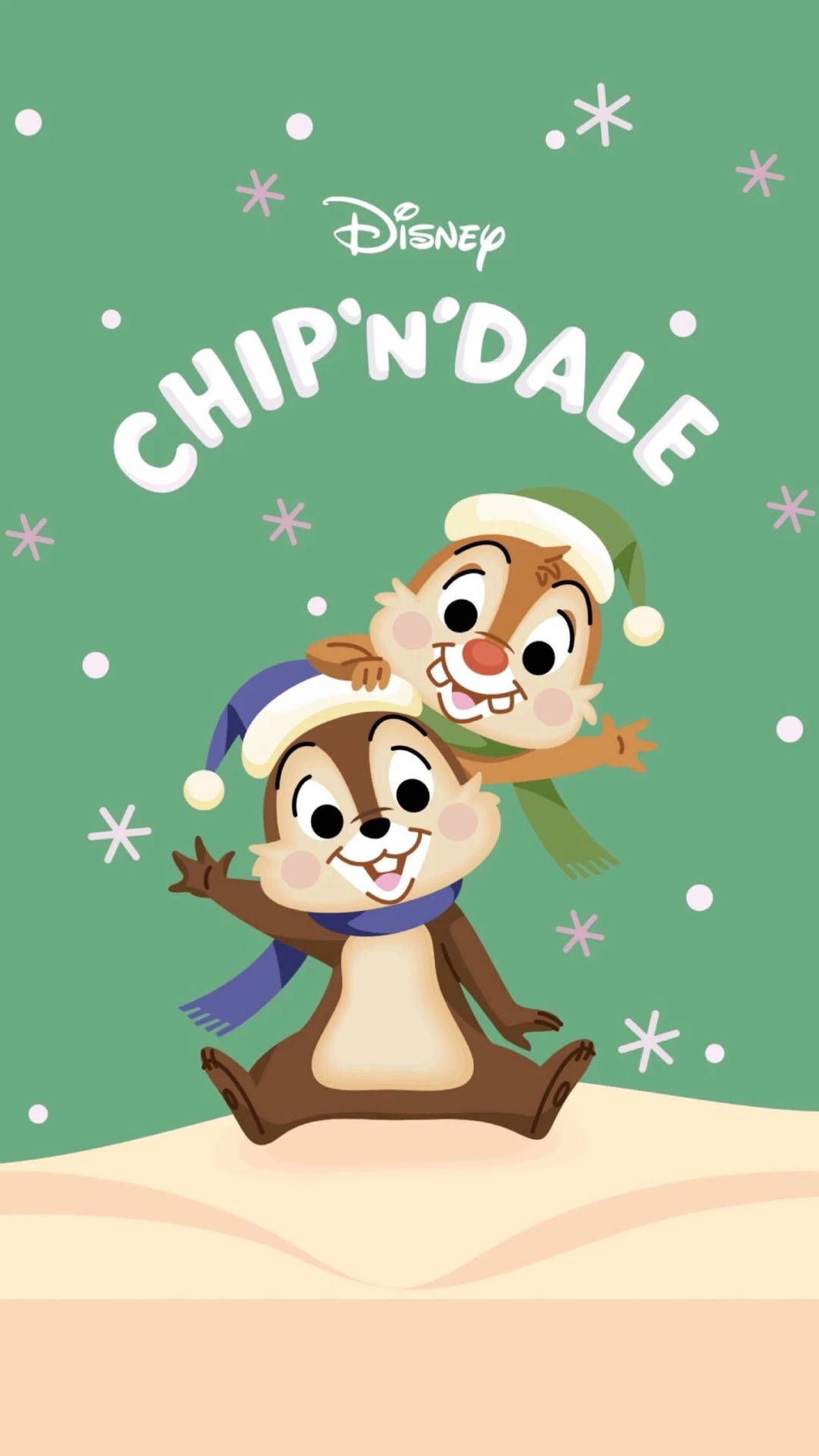 Chip N Dale In Christmas Season Wallpaper