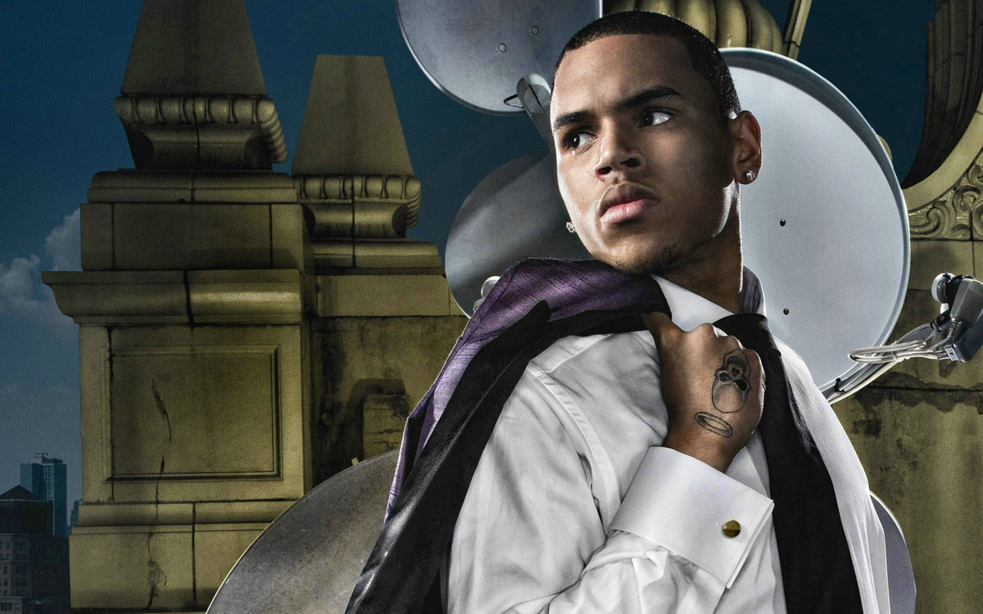 Chris Brown Exclusive Digital Cover Wallpaper