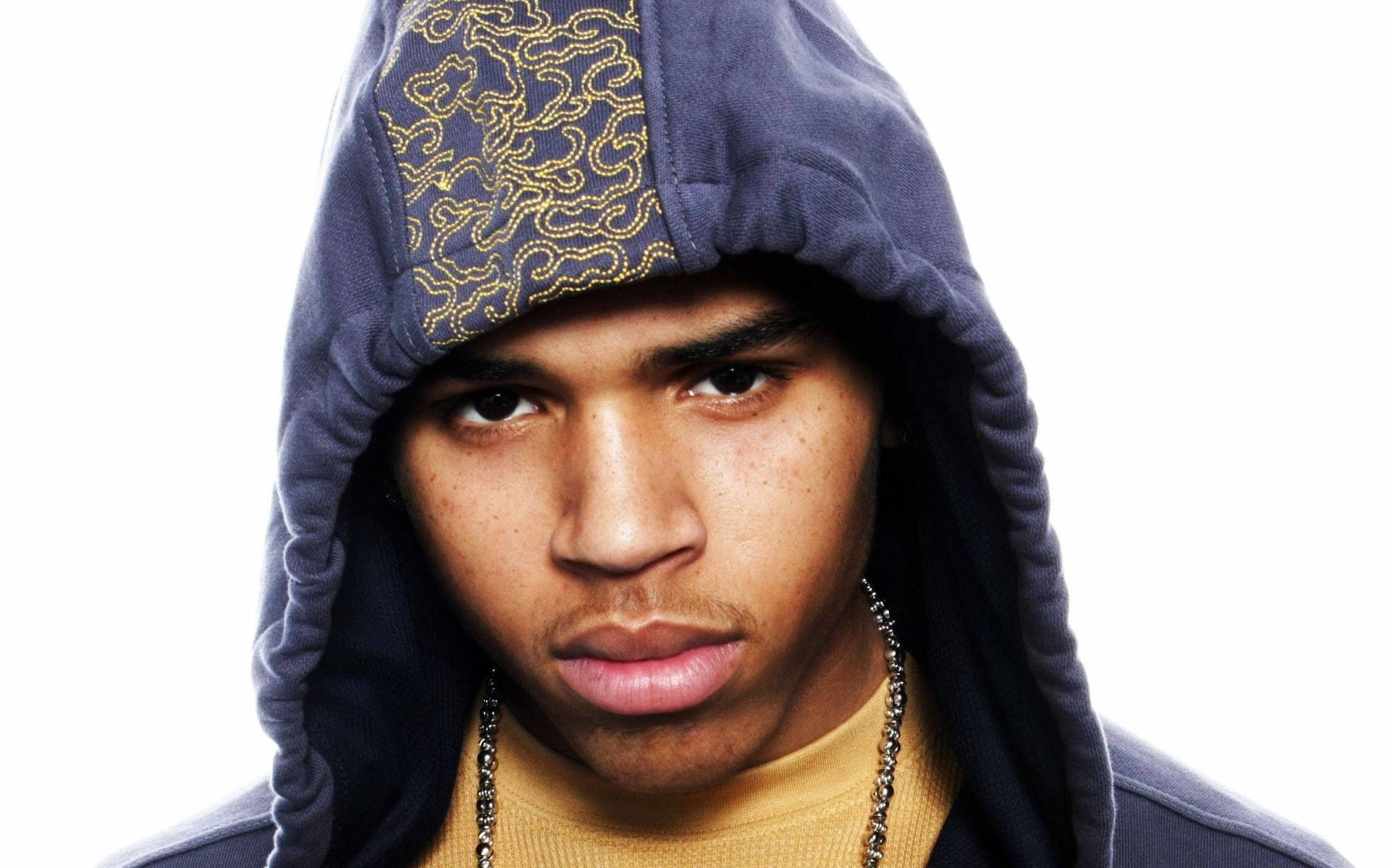 Chris Brown In Hoody Jacket Wallpaper