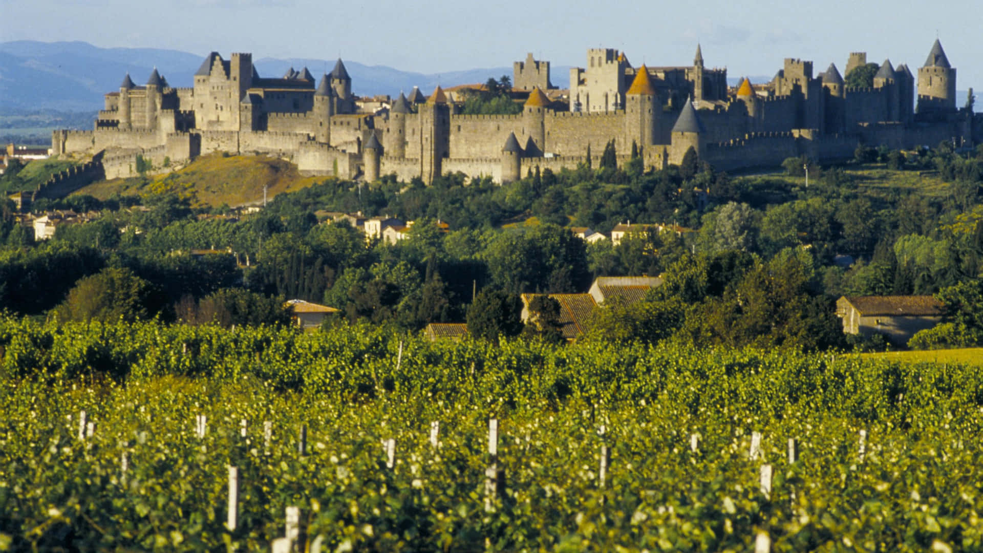 Cite De Carcassonne Fortress In France Wallpaper