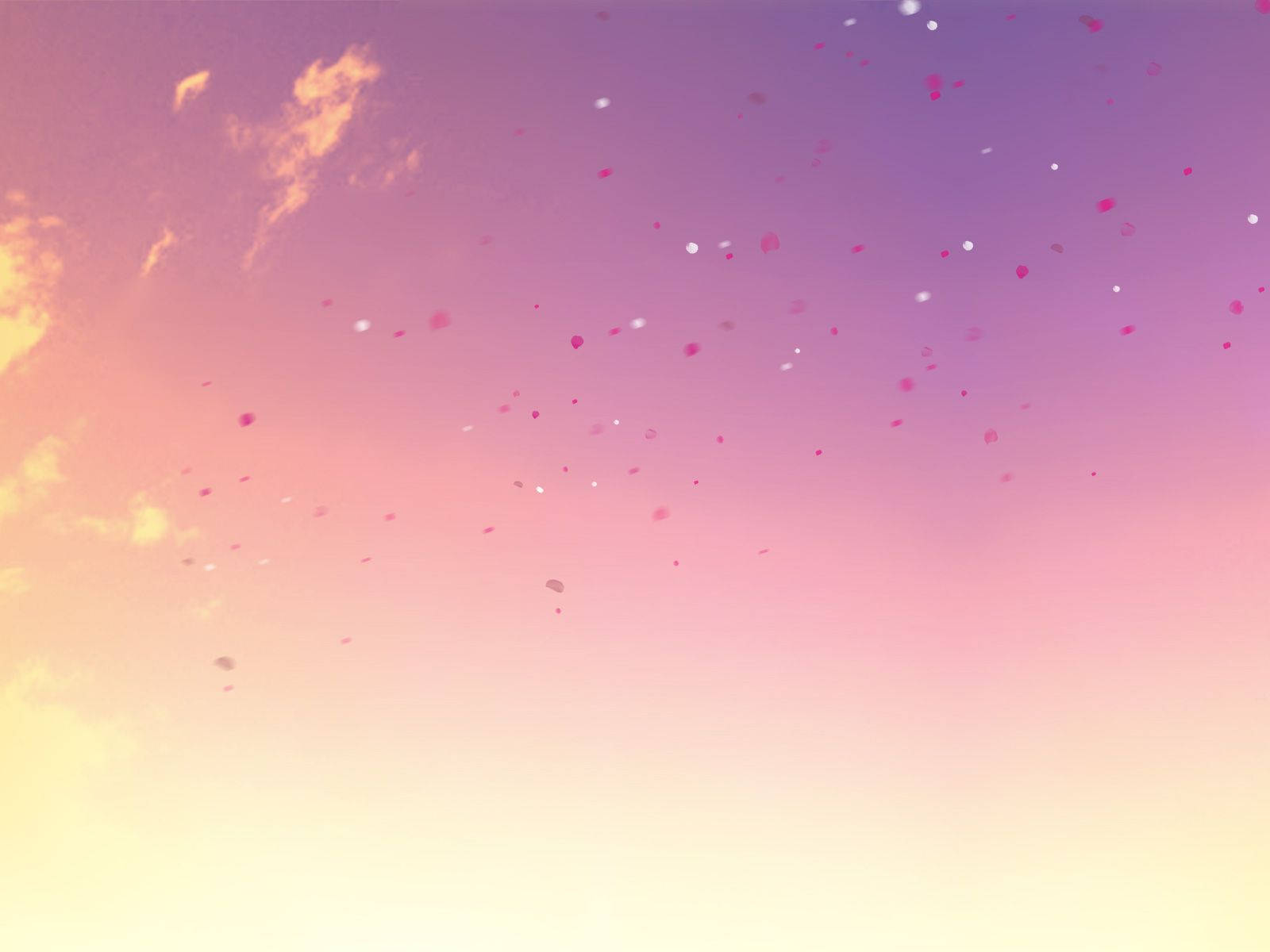 Clear Sky Aesthetic Pink Desktop Wallpaper