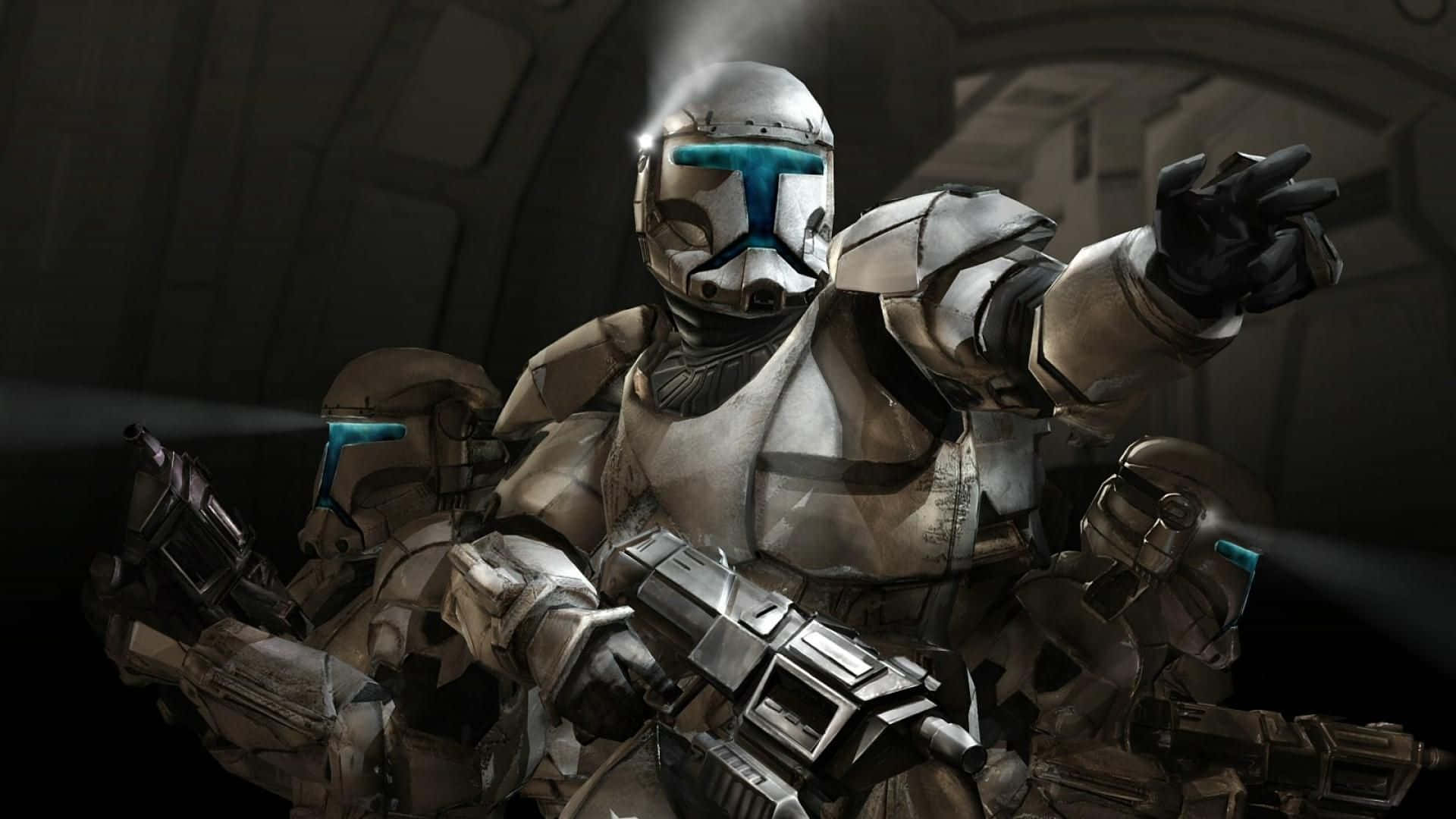 A Cloned Trooper Prepares For Battle Wallpaper