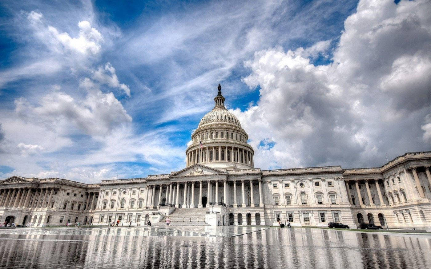 Cloudy United States Capitol Wallpaper