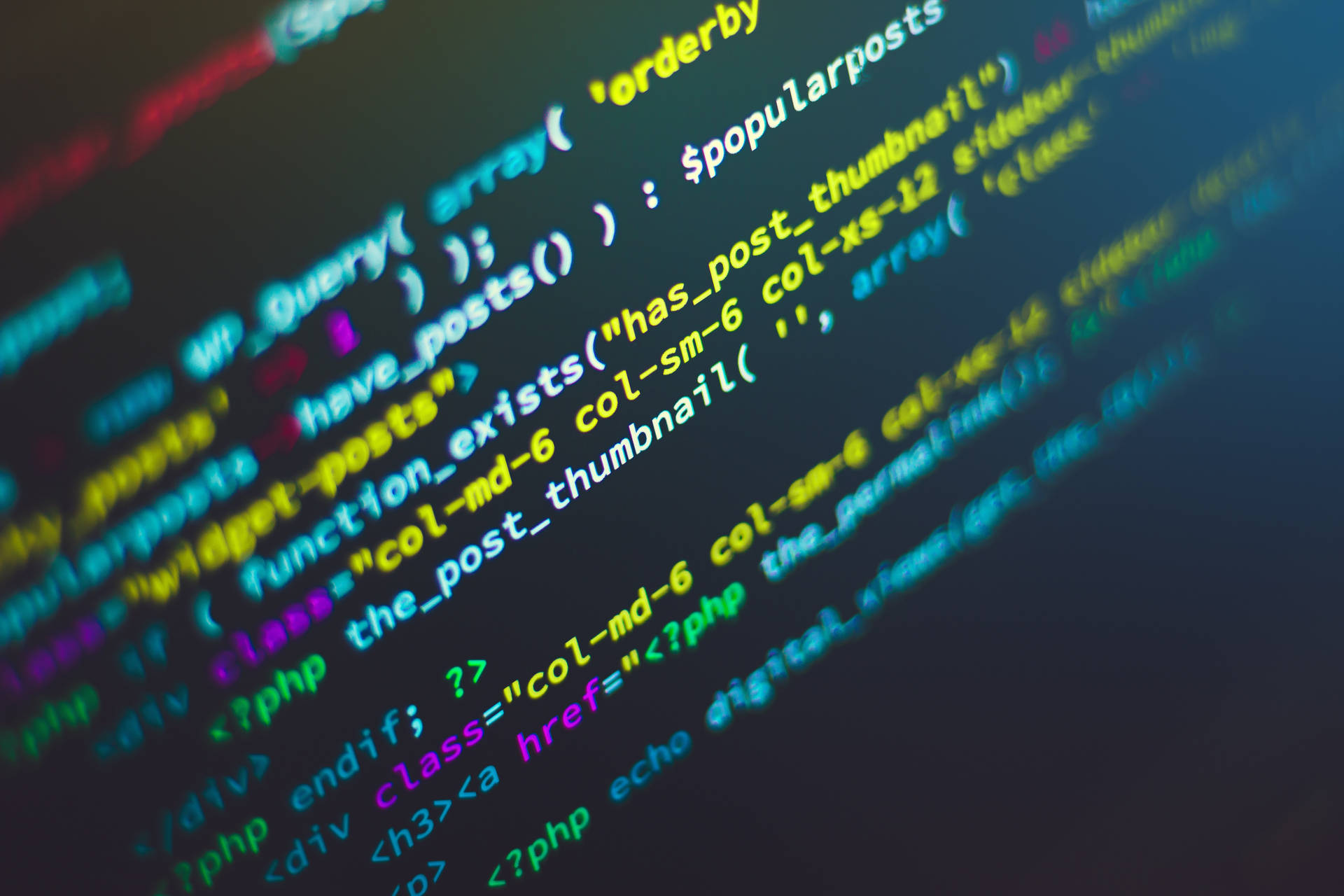 A colorful view into the world of programming Wallpaper