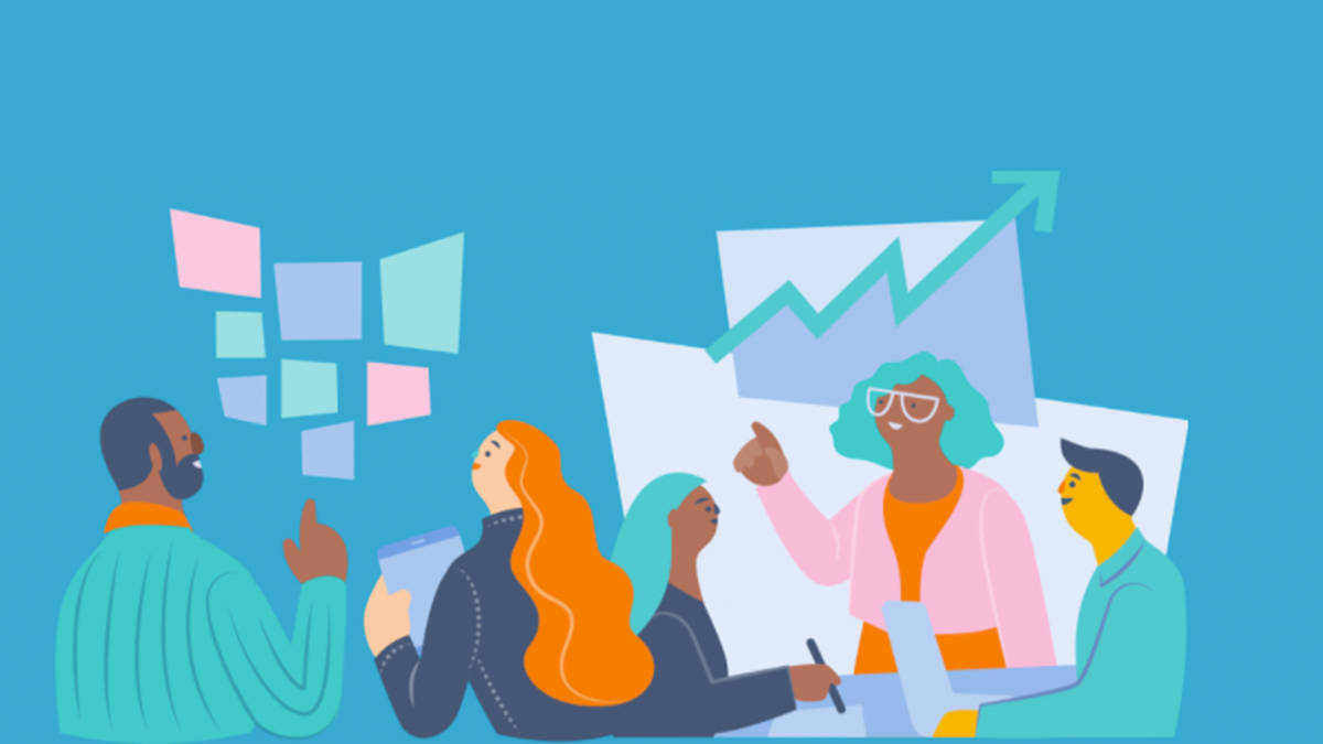Animated Illustration of Collaborative Leadership Wallpaper