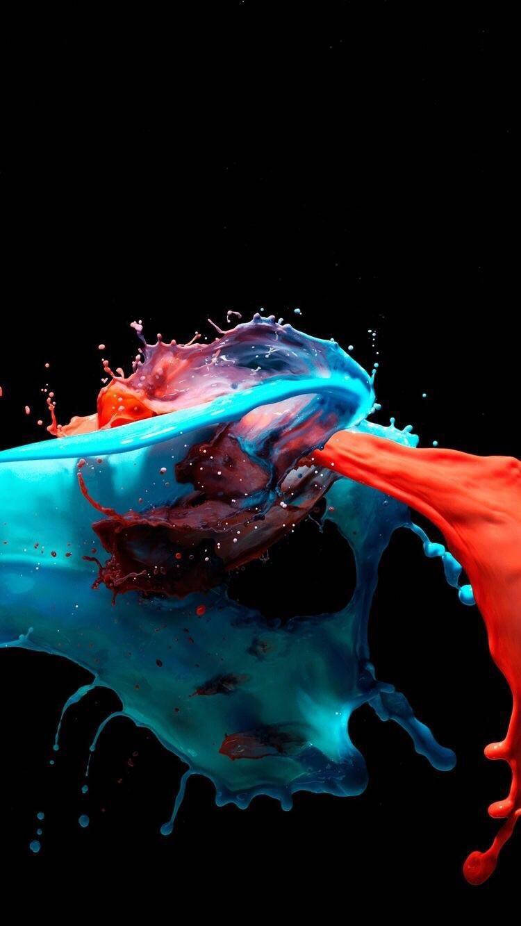 Captivating Color Splash on iPhone X Amoled Wallpaper