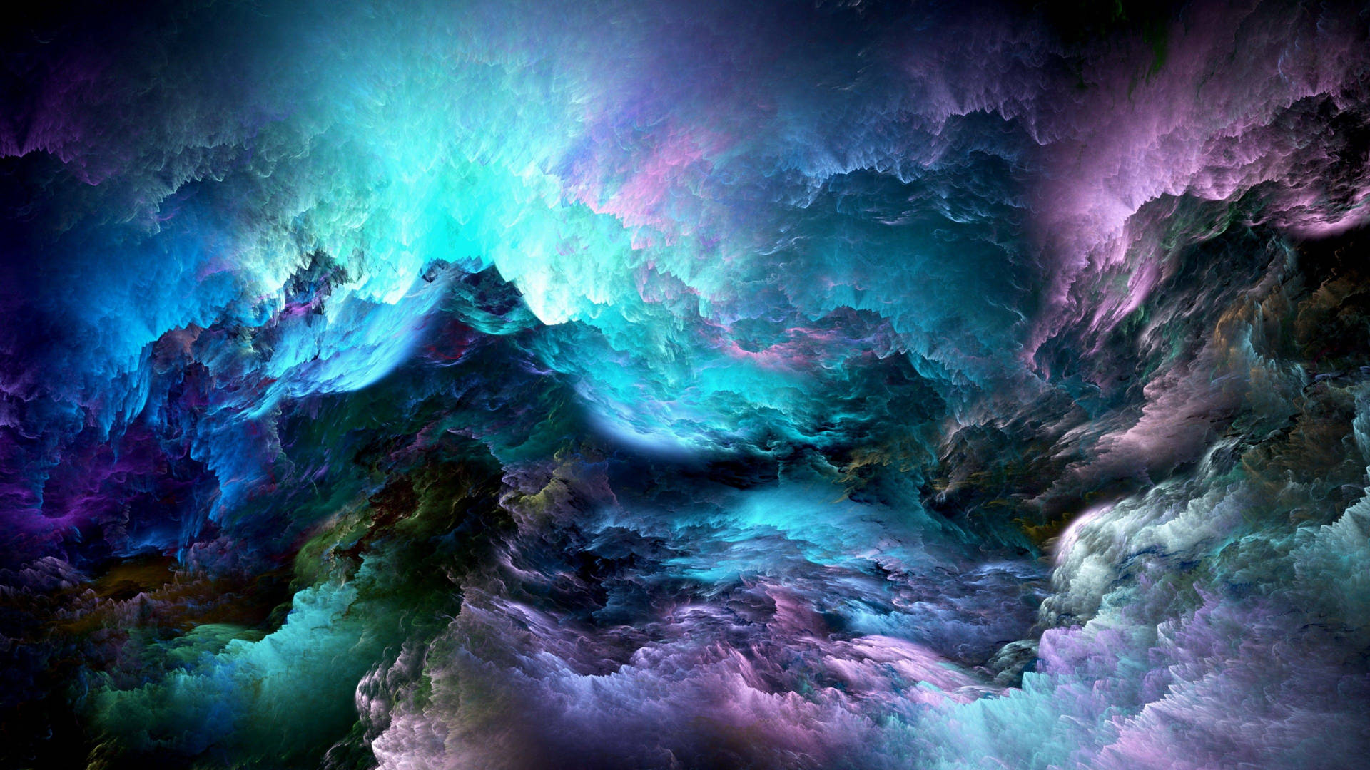 "Seeing the beauty in the multicolored clouds" Wallpaper