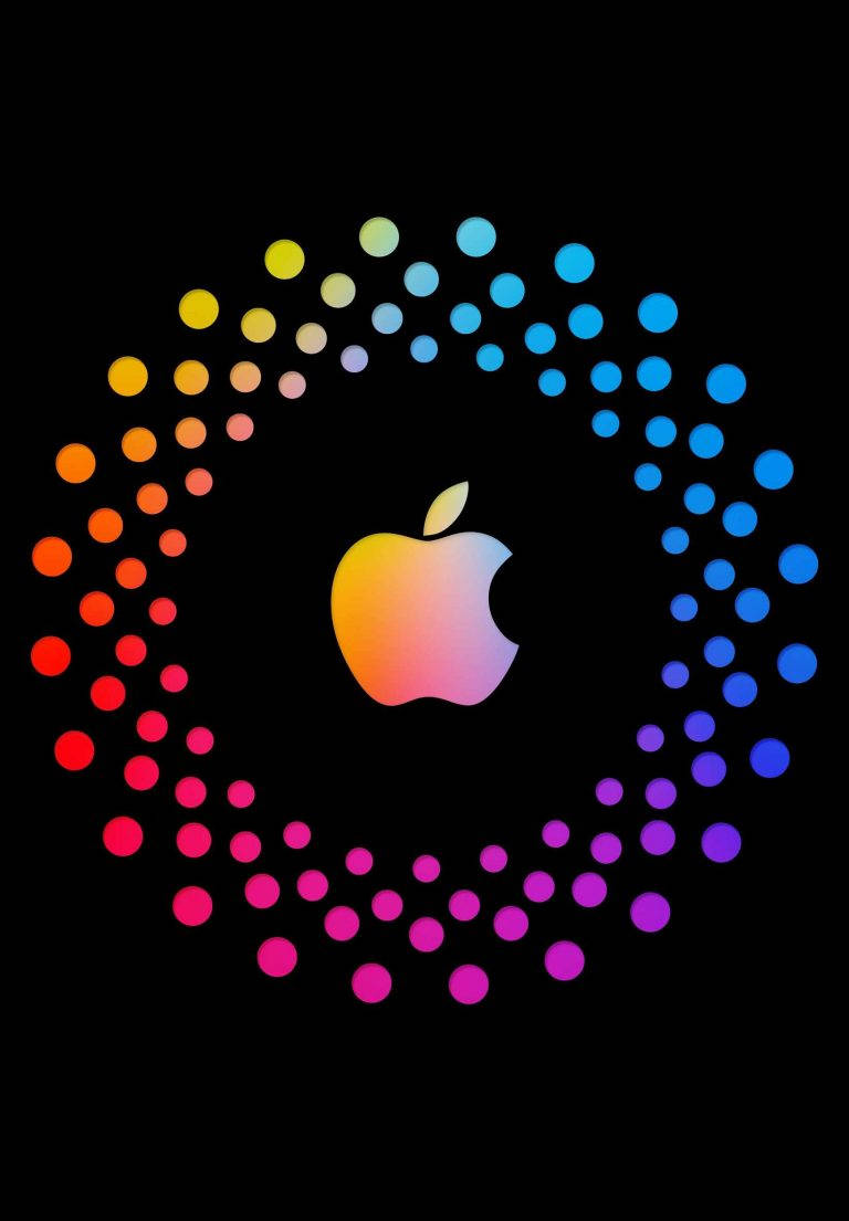 Vibrant and Sleek Design of Apple Logo on Ipad 2021 Wallpaper