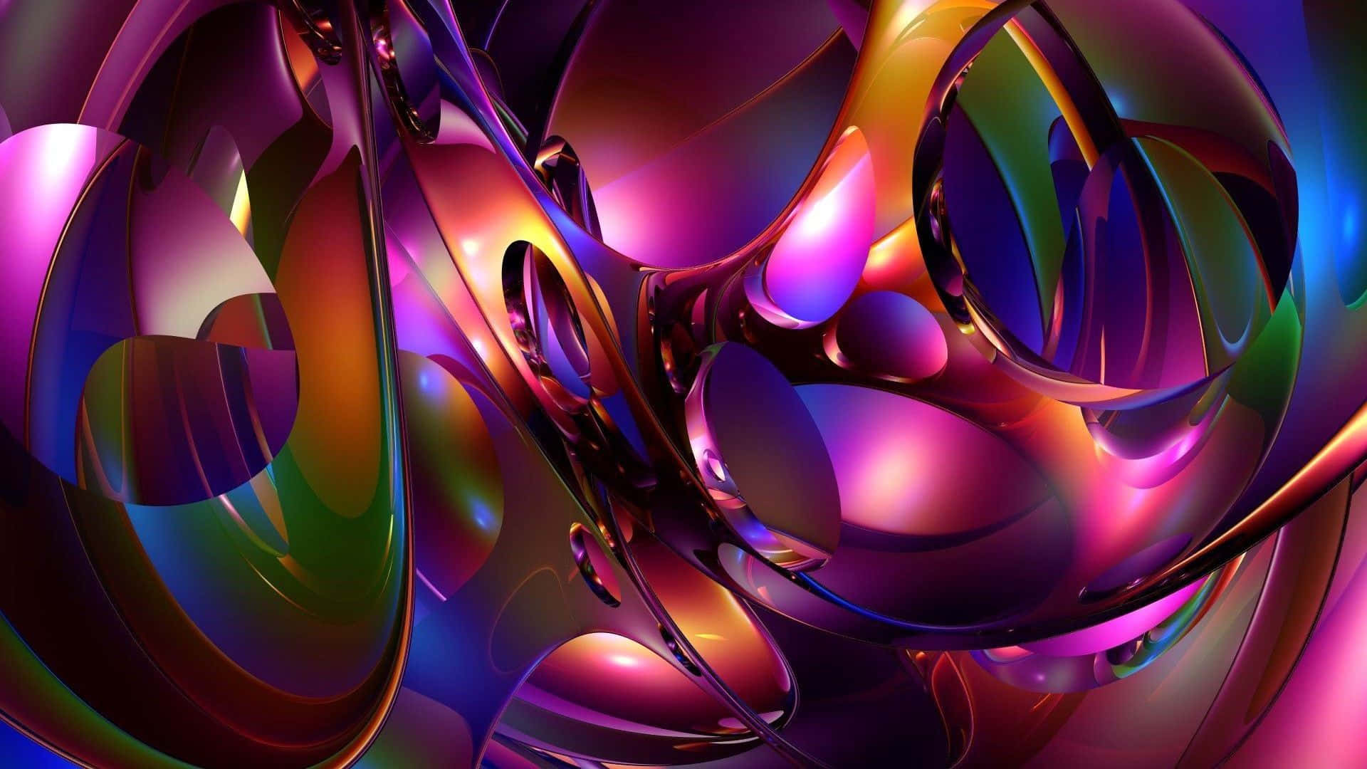 Colorful Moving Fractal Abstract Desktop Wallpaper