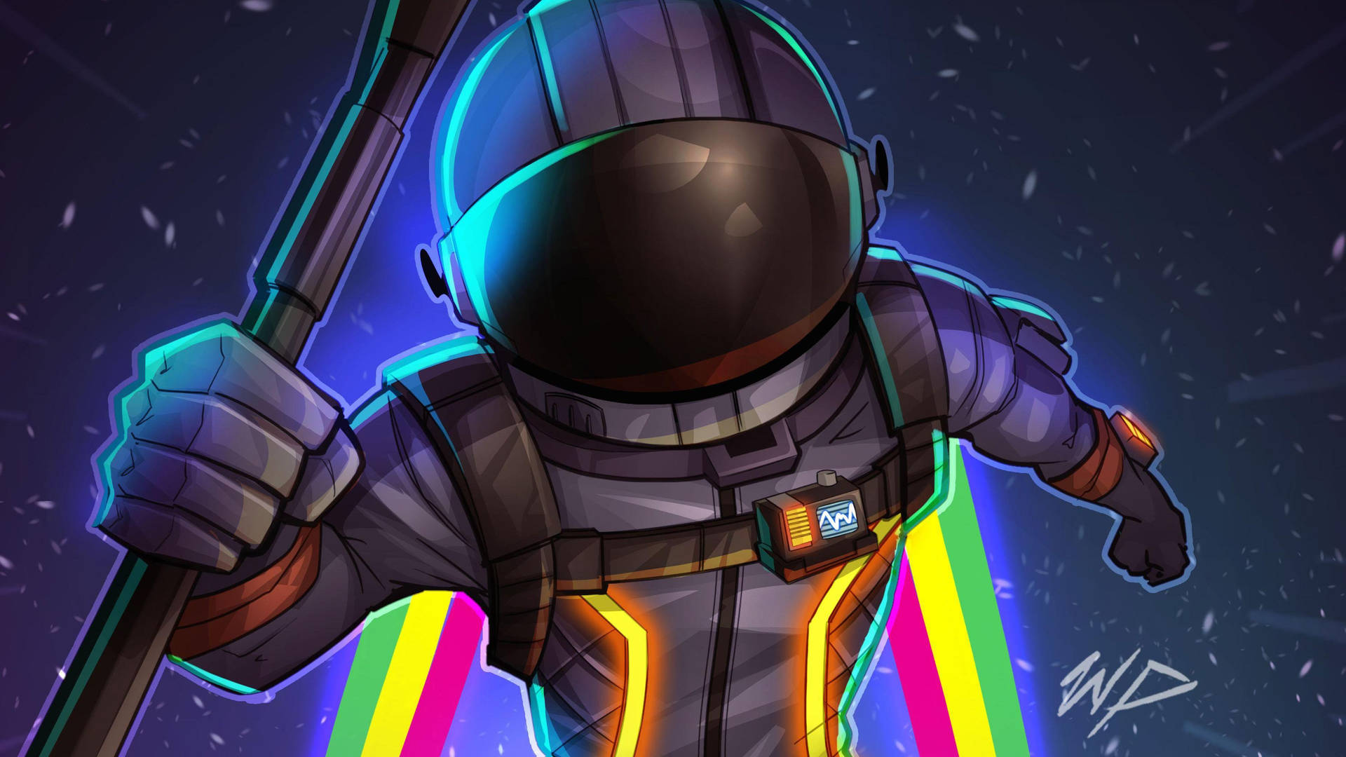 Cool Character Dark Voyager From Fortnite Wallpaper