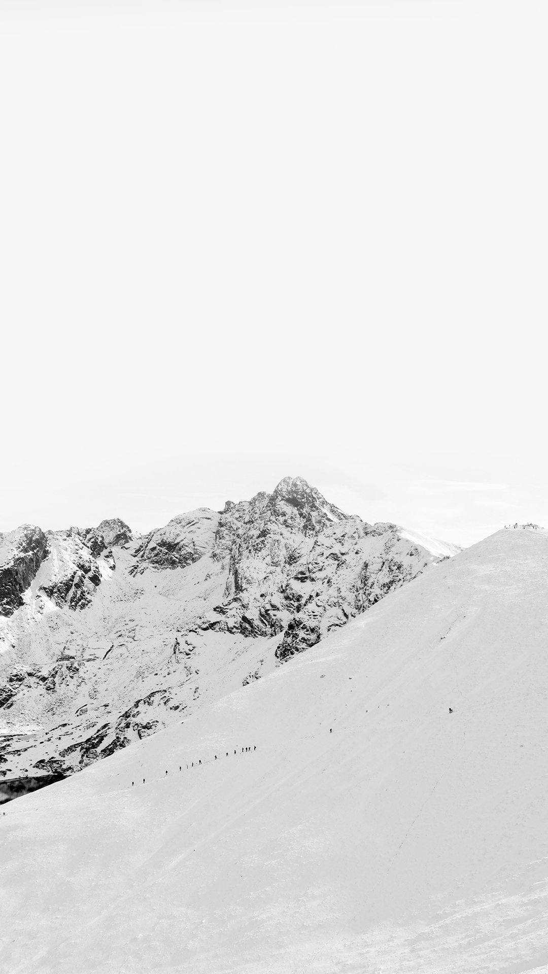 Cool iPhone White Mountain Climb Wallpaper