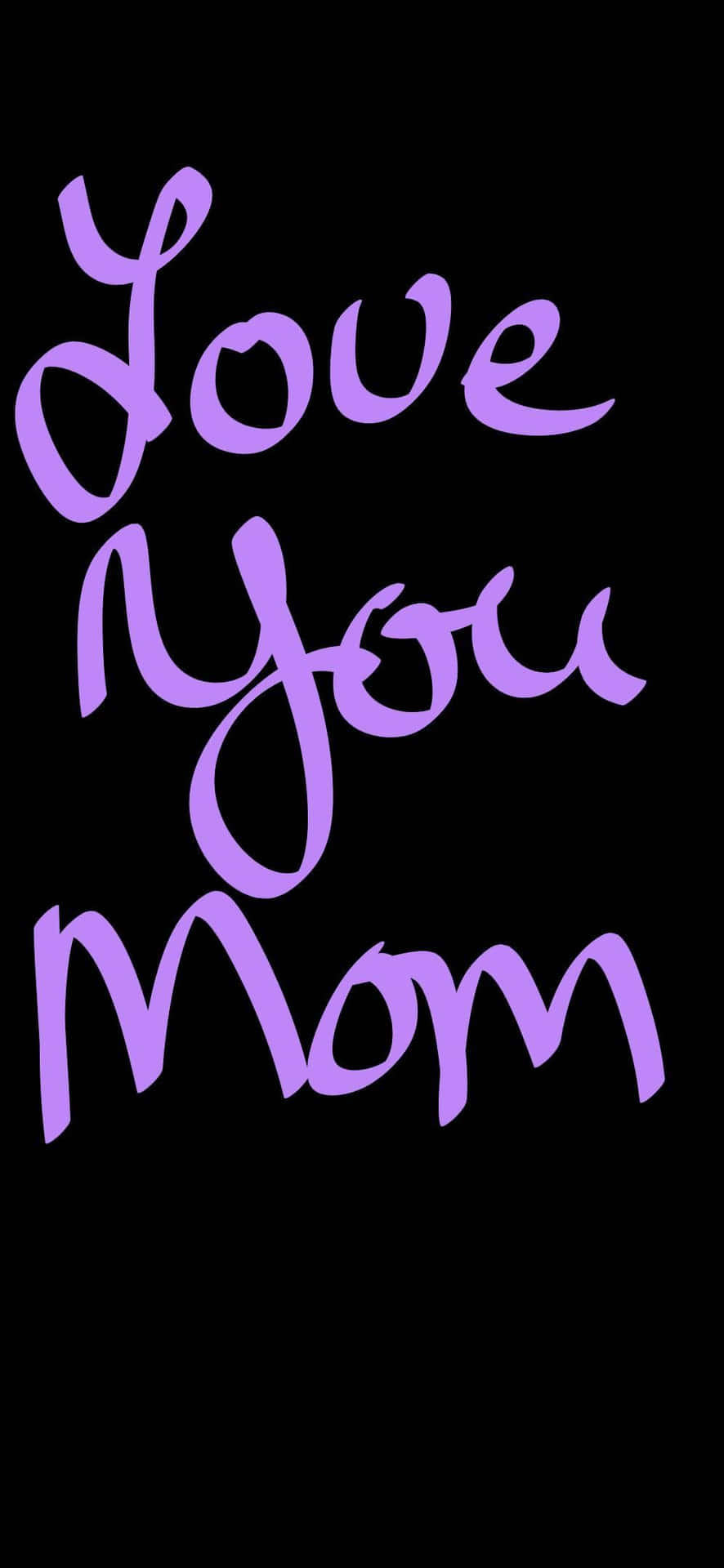 Cool Mom Love You Mom Black And Purple Wallpaper