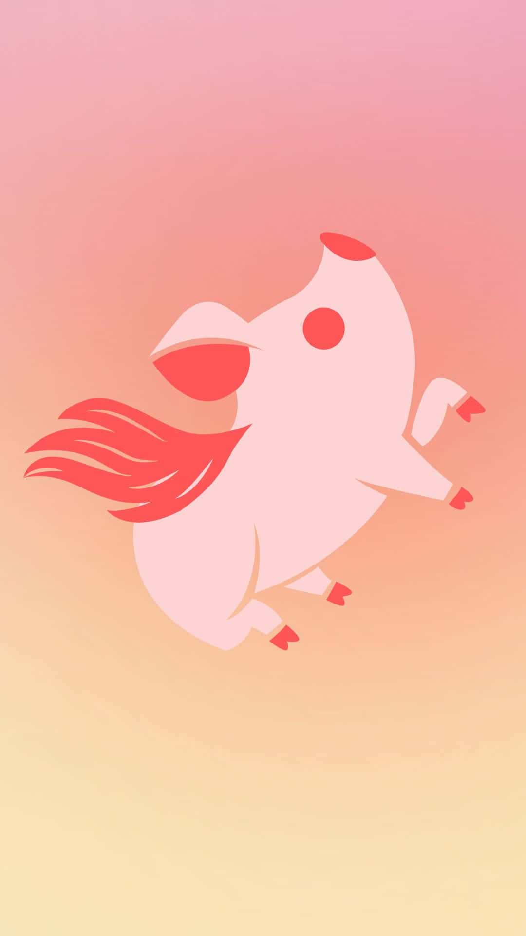 A Pink Pig Flying In The Sky Wallpaper