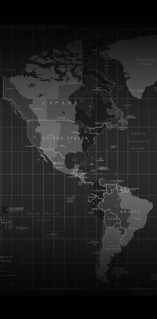 Countries Map Americas Wallpaper
