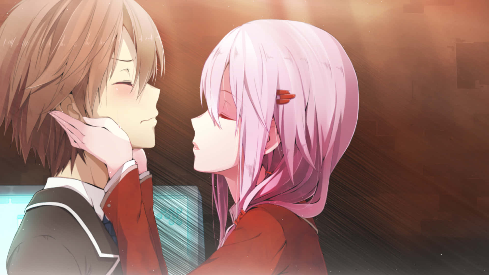 Cute Anime Couple Kissing Picture