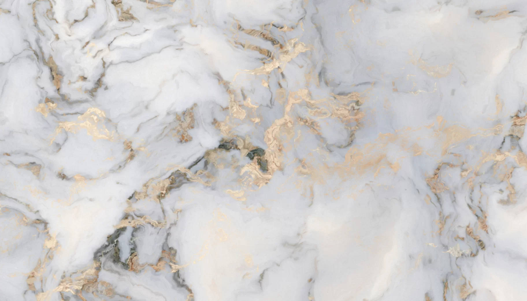 Creamy White And Gold Marble Wallpaper
