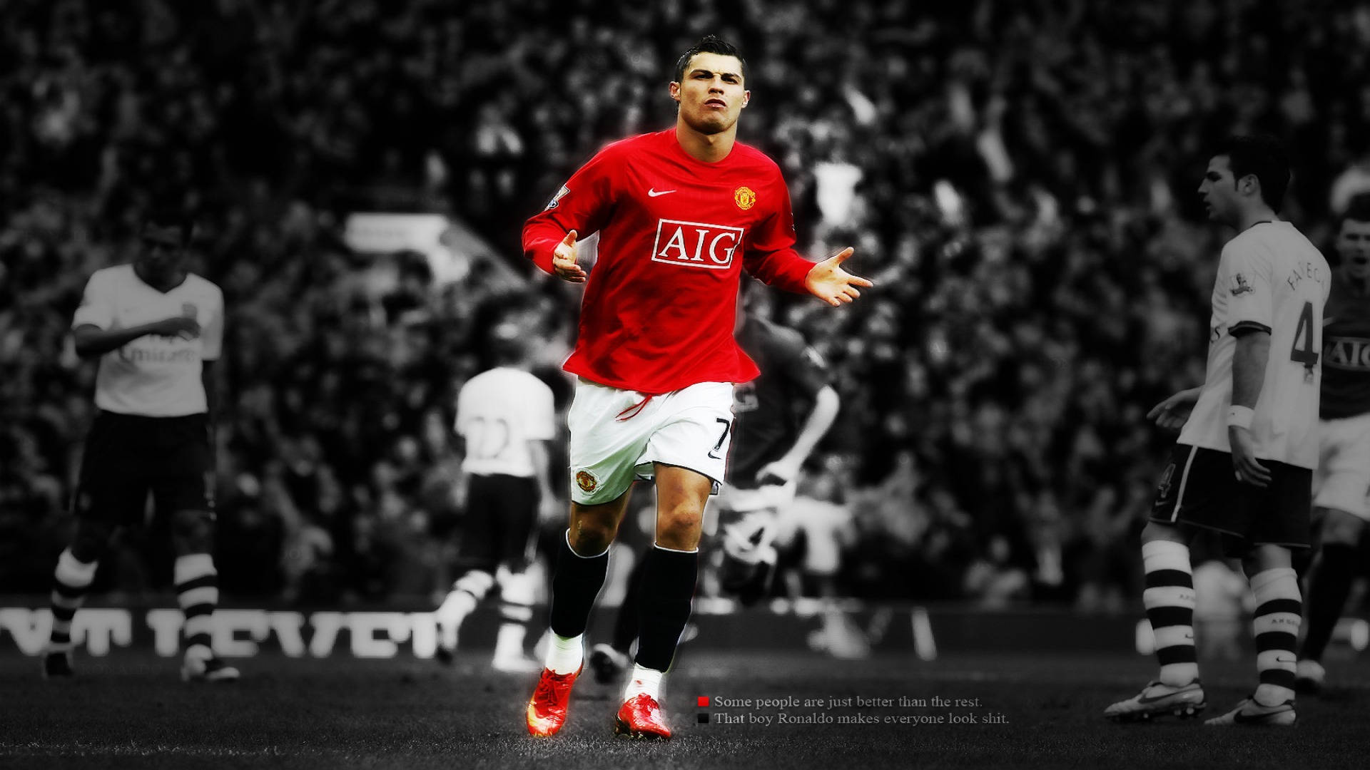 "Cristiano Ronaldo in his days with Manchester United". Wallpaper