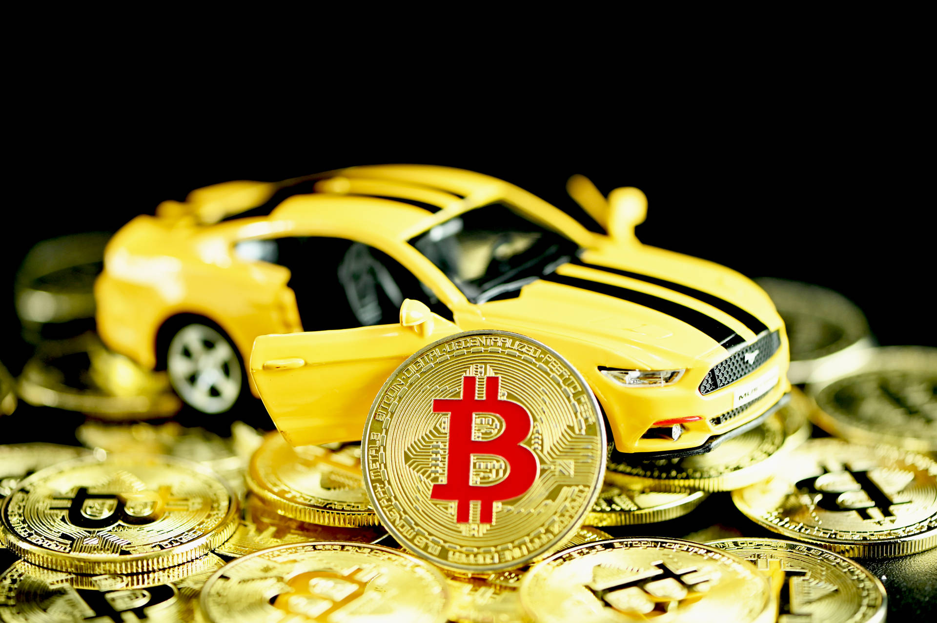 Cryptocurrency With Toy Car Wallpaper