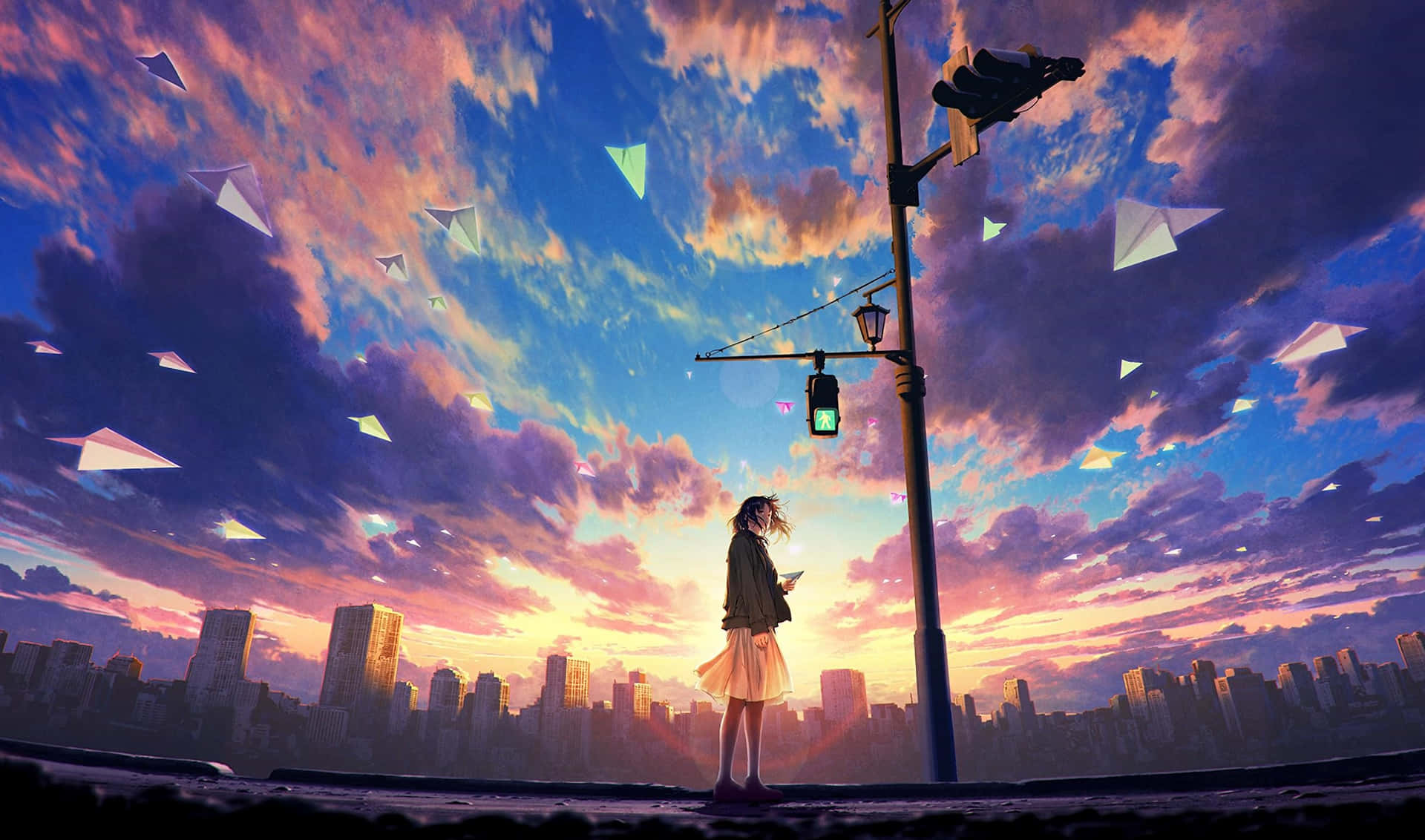 Adventure Awaits in this Cute Anime Scenery Wallpaper