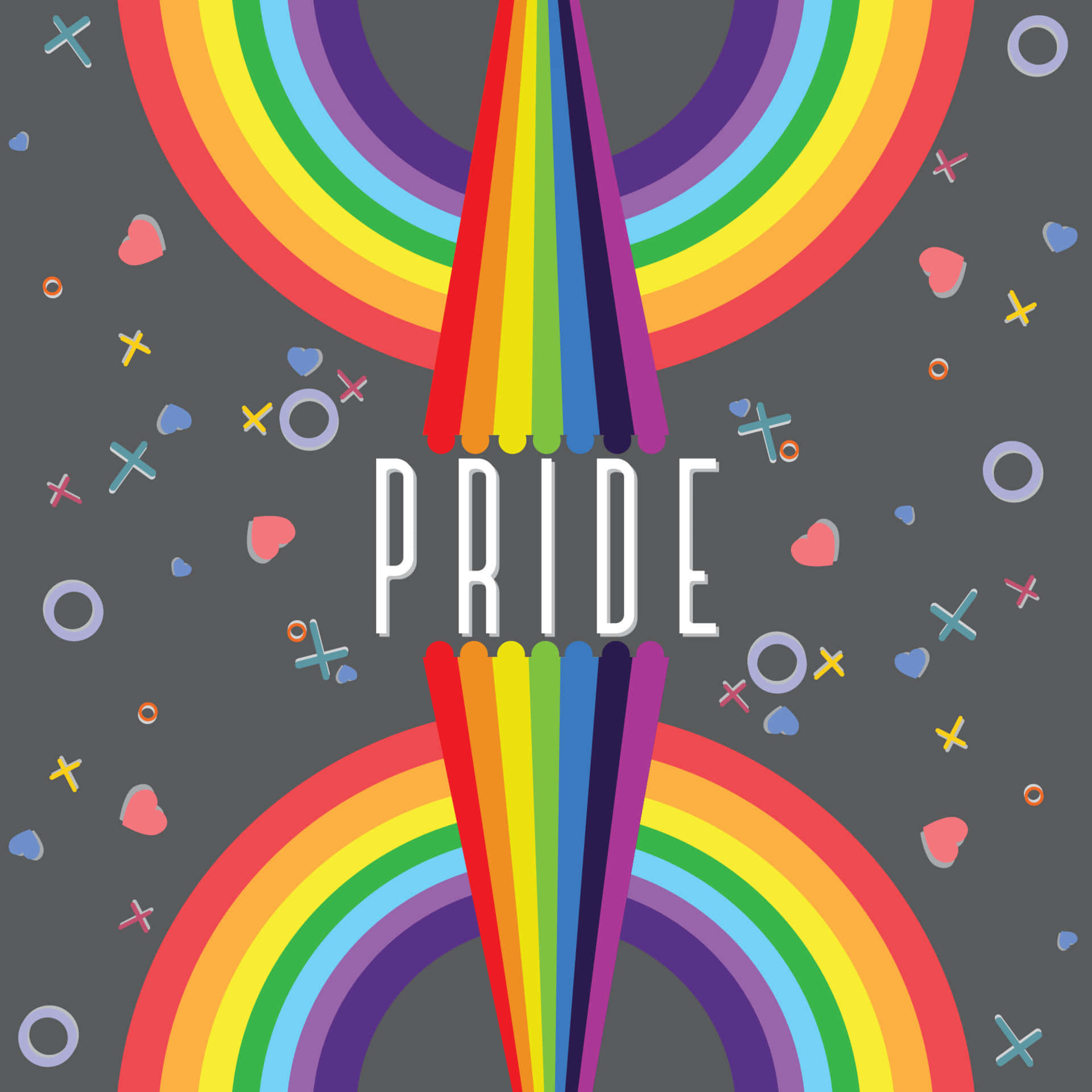 Cute LGBT Rainbow Vector Art Wallpaper