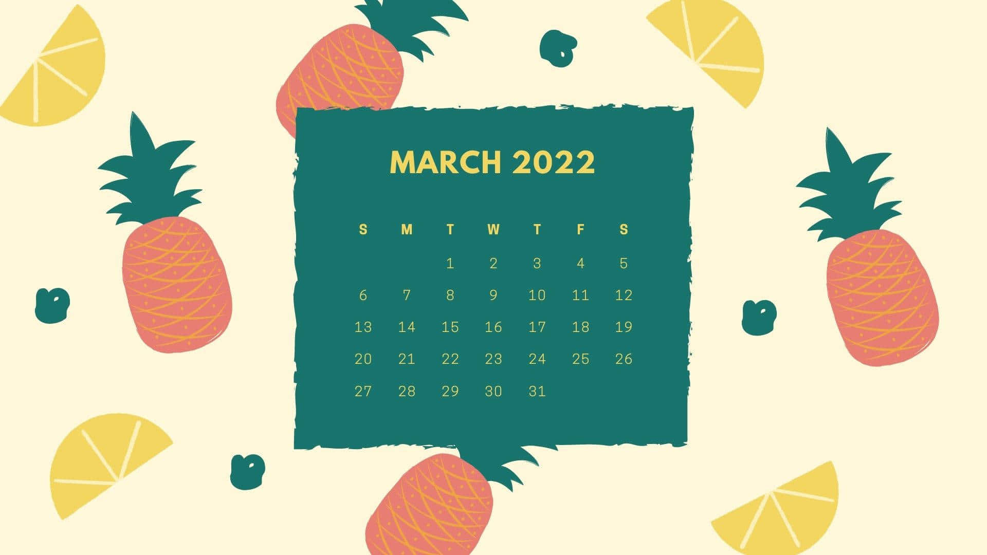 Cute March Calendar Wallpaper