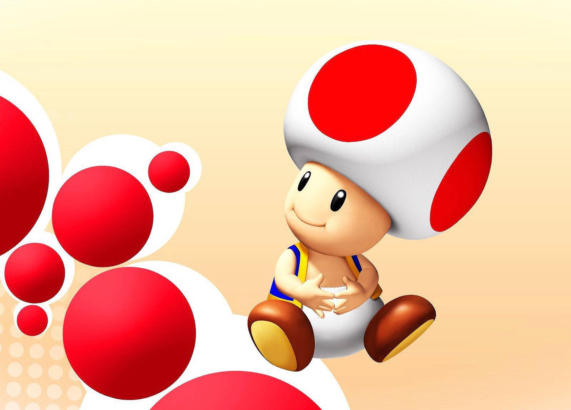 Cutesy Toad Nintendo Character Wallpaper