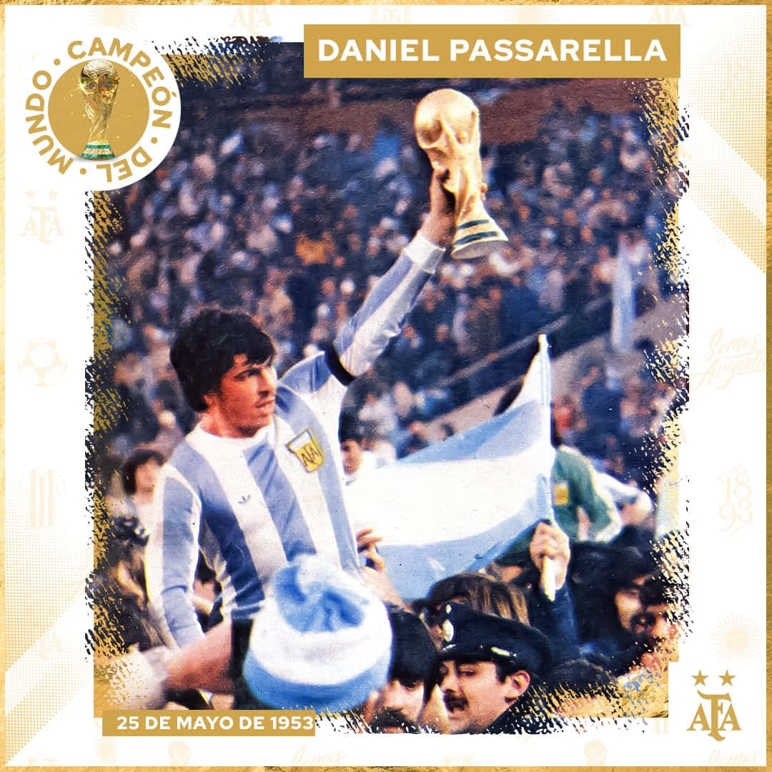 Daniel Passarella World Cup Champion Poster Wallpaper