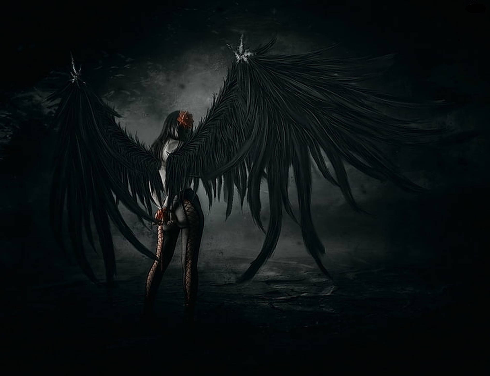 Dark Angel Night Wallpaper